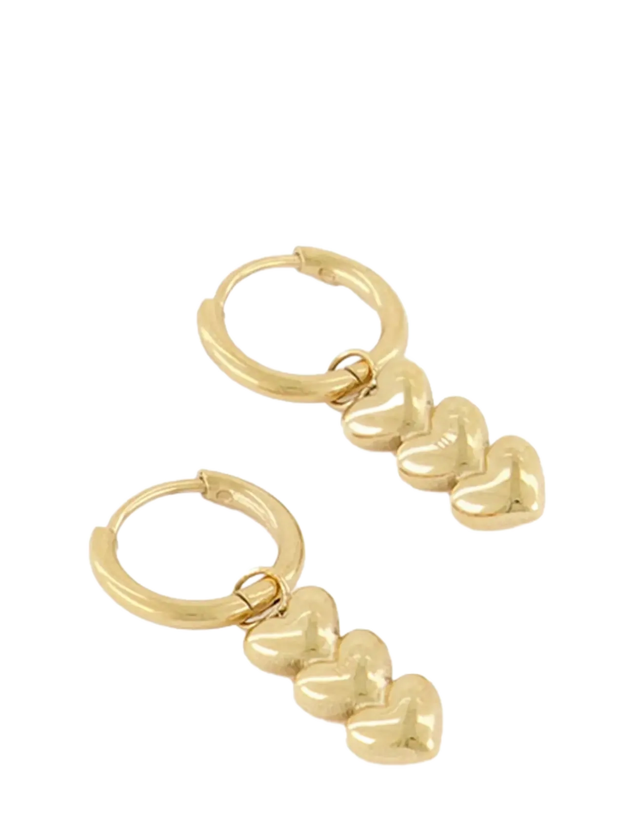 My Jewellery - Earring three hearts - Øreringe med vedhæng - gold - 3