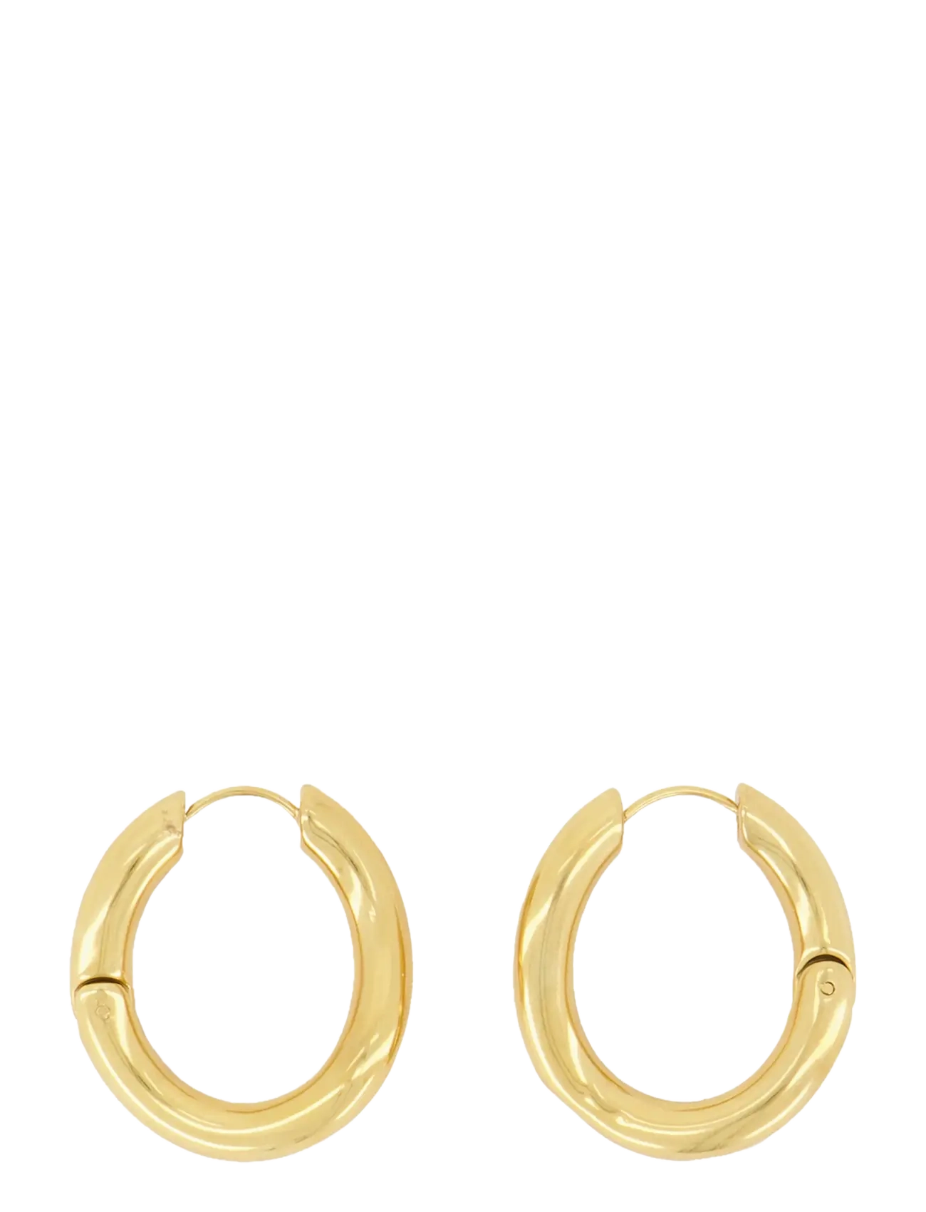 My Jewellery Earrings Chunky Chain Hoops, Kvinder, Chunky Hoop Øreringe, Guld, Str: ONE SIZE