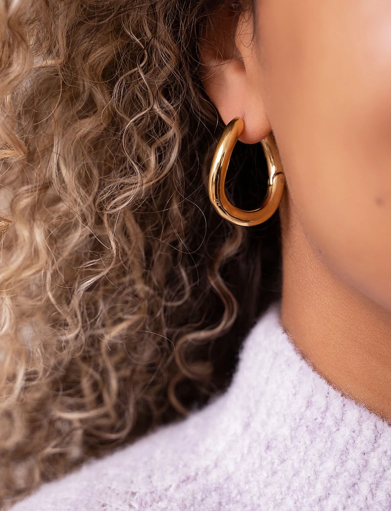 My Jewellery - Earrings Chunky chain hoops - kreolen - gold - 0