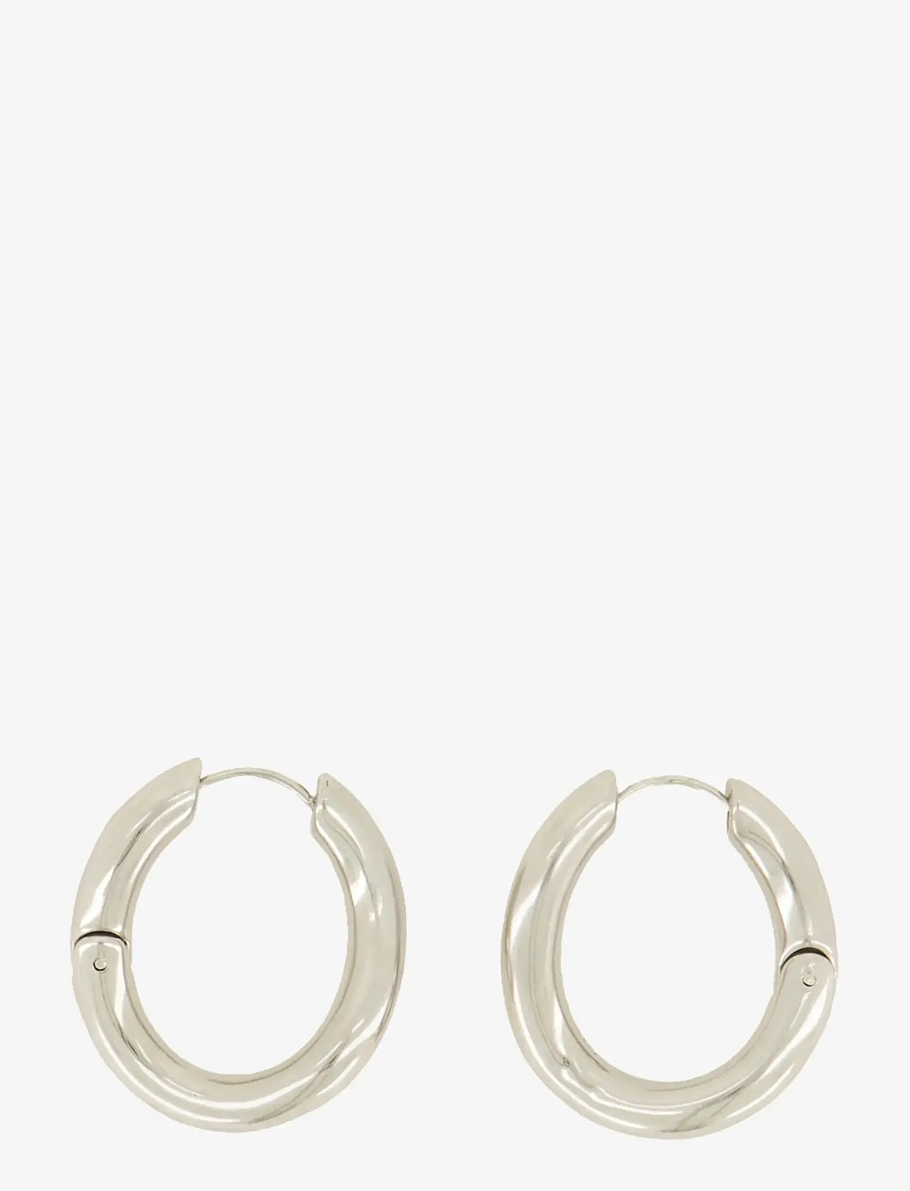 My Jewellery - Earrings Chunky chain hoops - creoler & hoops - silver - 0
