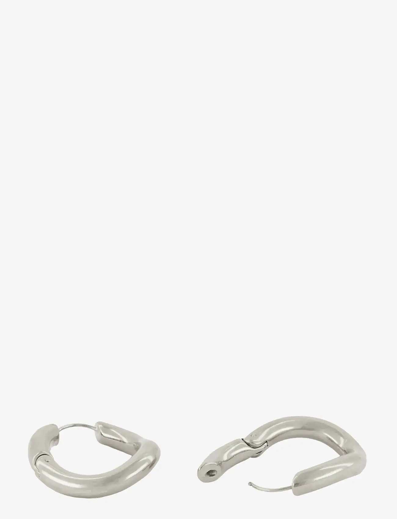 My Jewellery - Earrings Chunky chain hoops - creoler & hoops - silver - 2