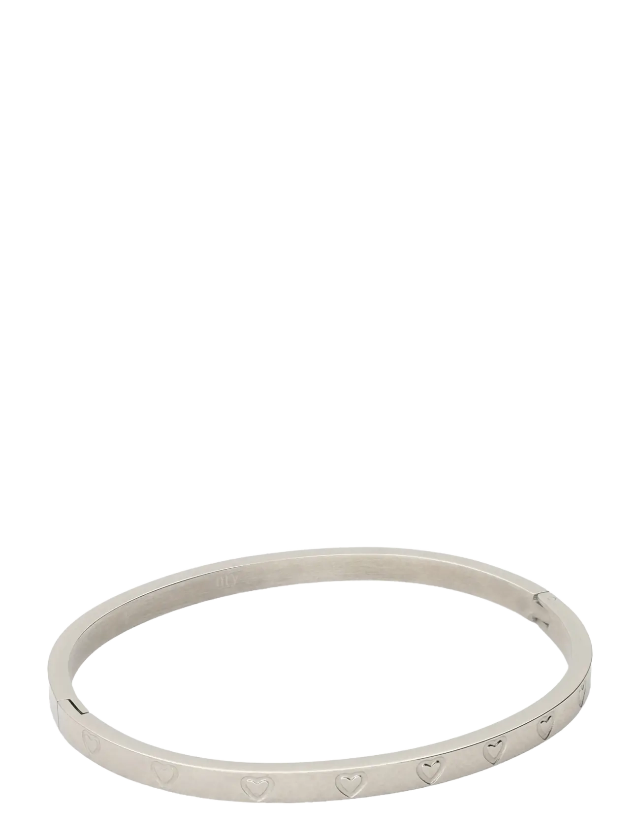 Bangle engraved hearts - SILVER