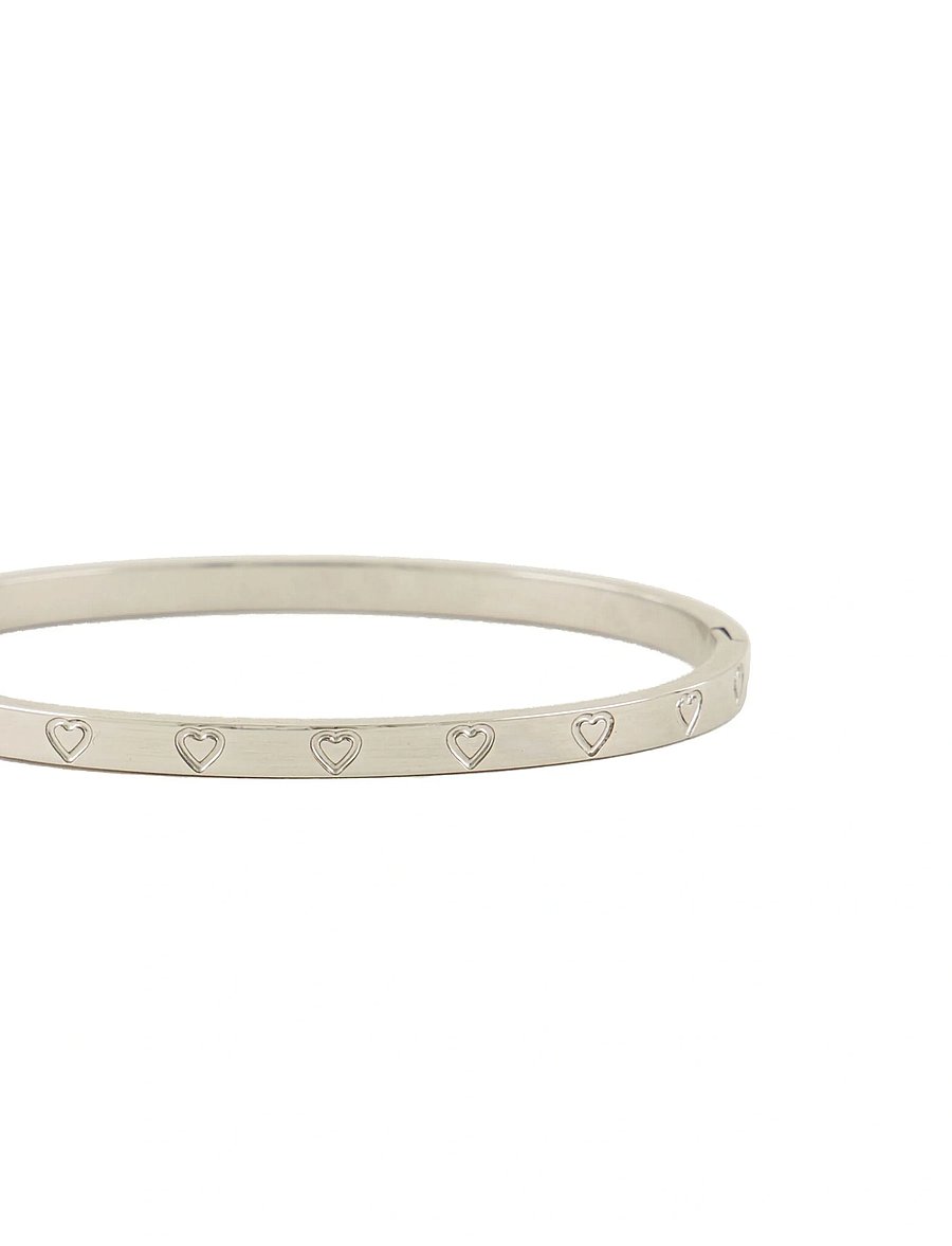My Jewellery - Bangle engraved hearts - bangles-armband - silver - 2