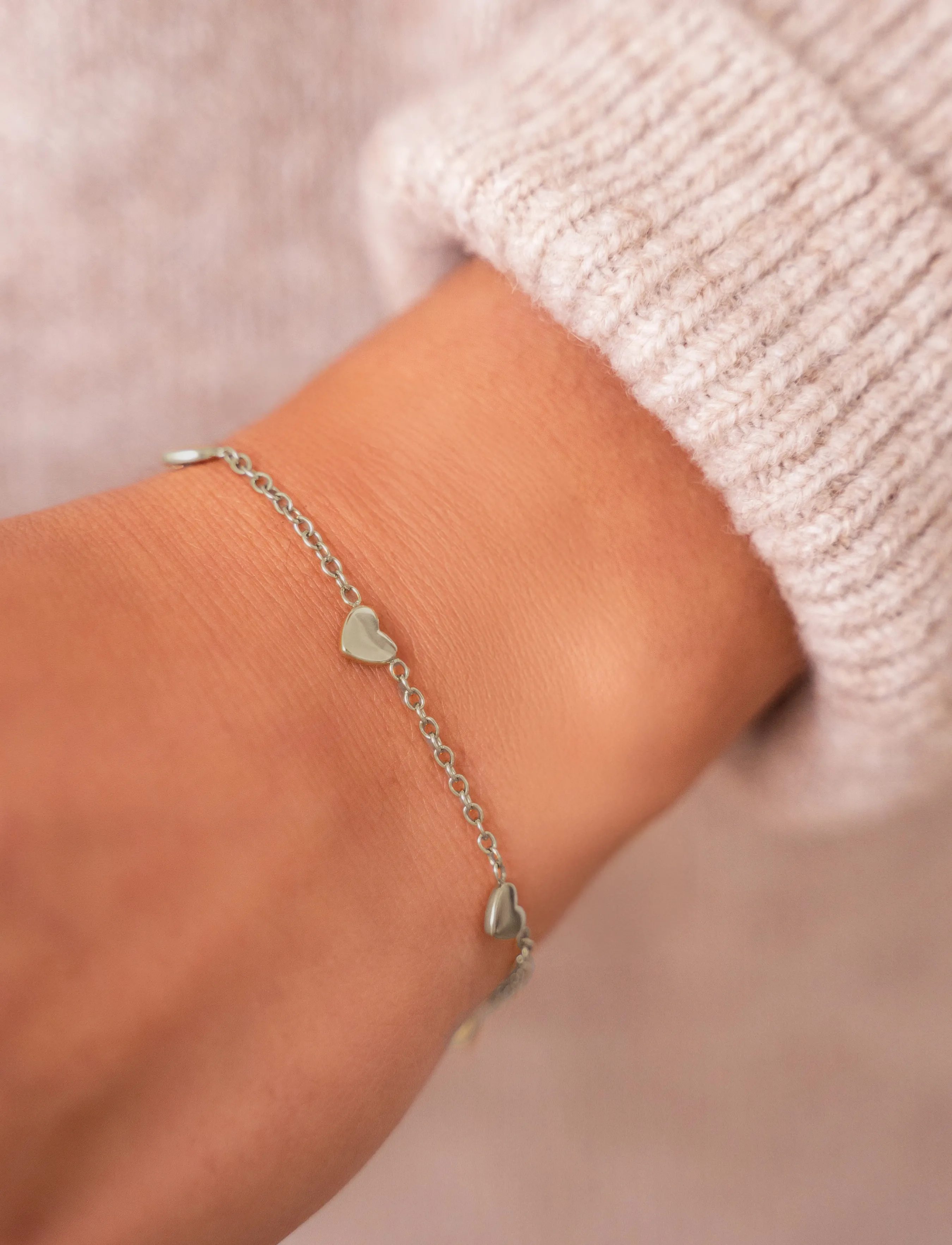 My Jewellery Bracelet Hearts, One Size, Bracelets, Silber - Chain Frauen