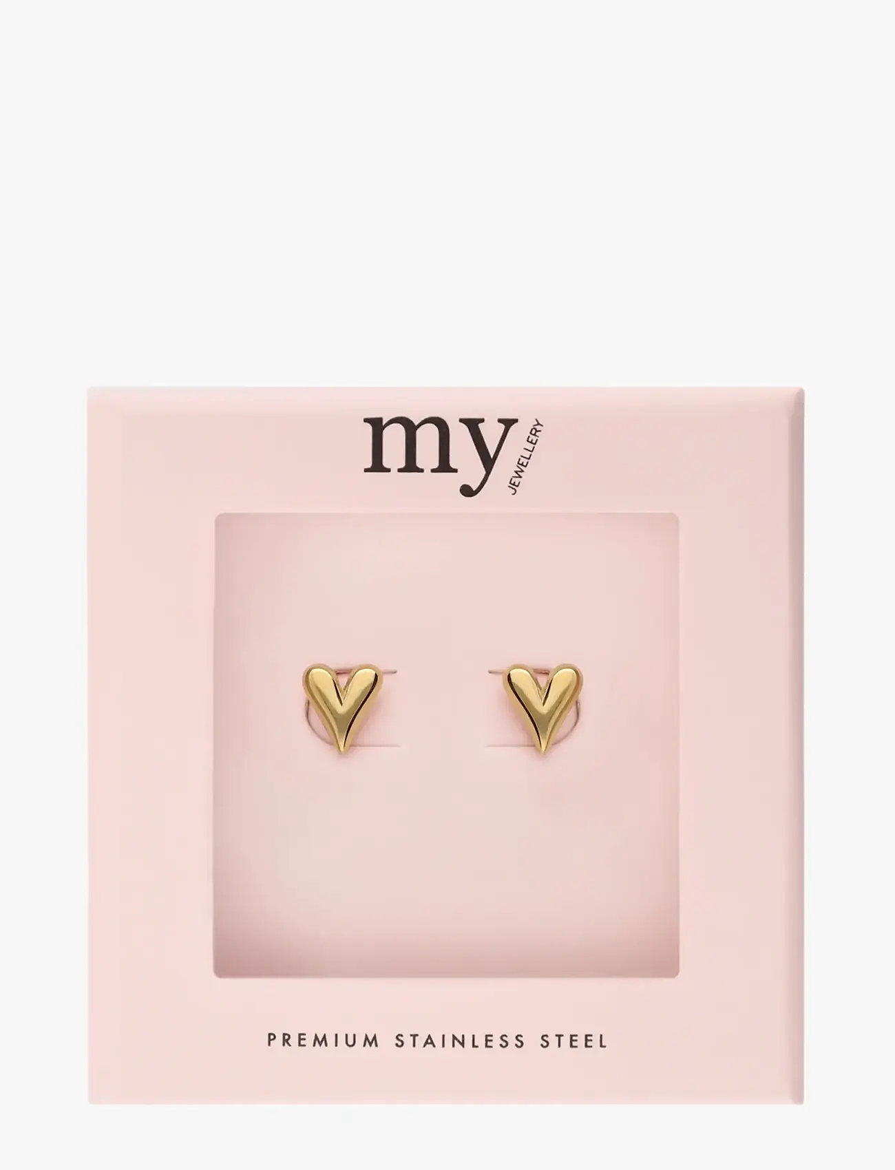 My Jewellery - Ear studs heart - Ørestikker - gold - 2