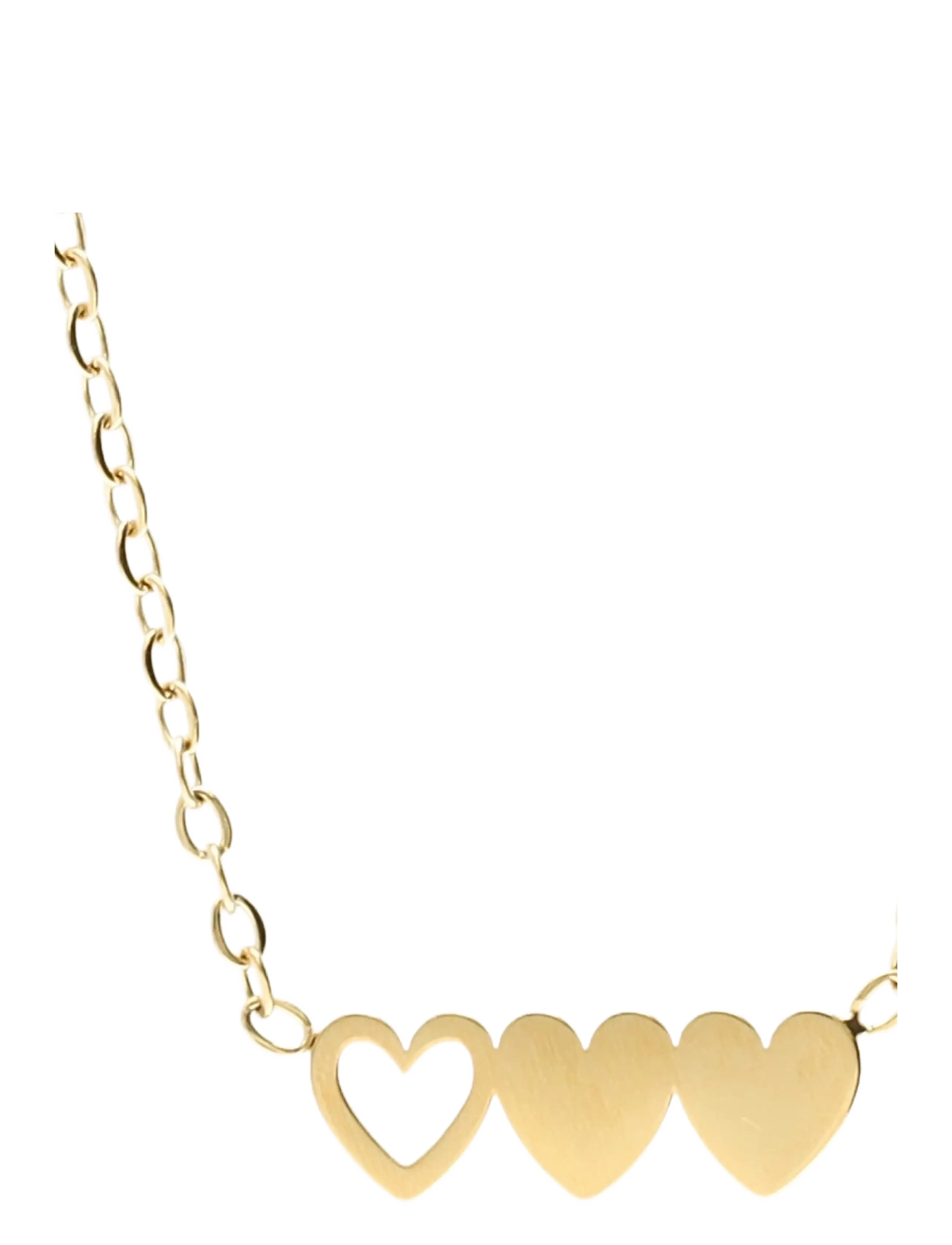 My Jewellery - Bracelet set 3 hearts - kædearmbånd - gold - 2