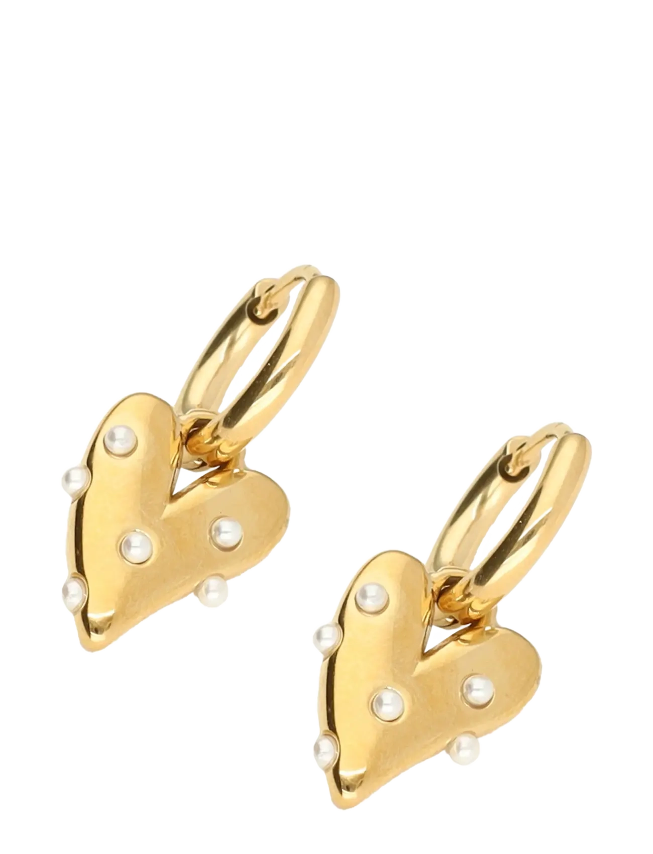 My Jewellery - Earrings heart with pearls - pearl earrings - gold - 2