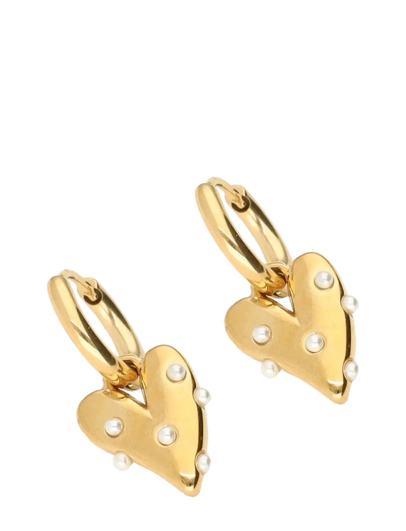 My Jewellery - Earrings heart with pearls - pearl earrings - gold - 3