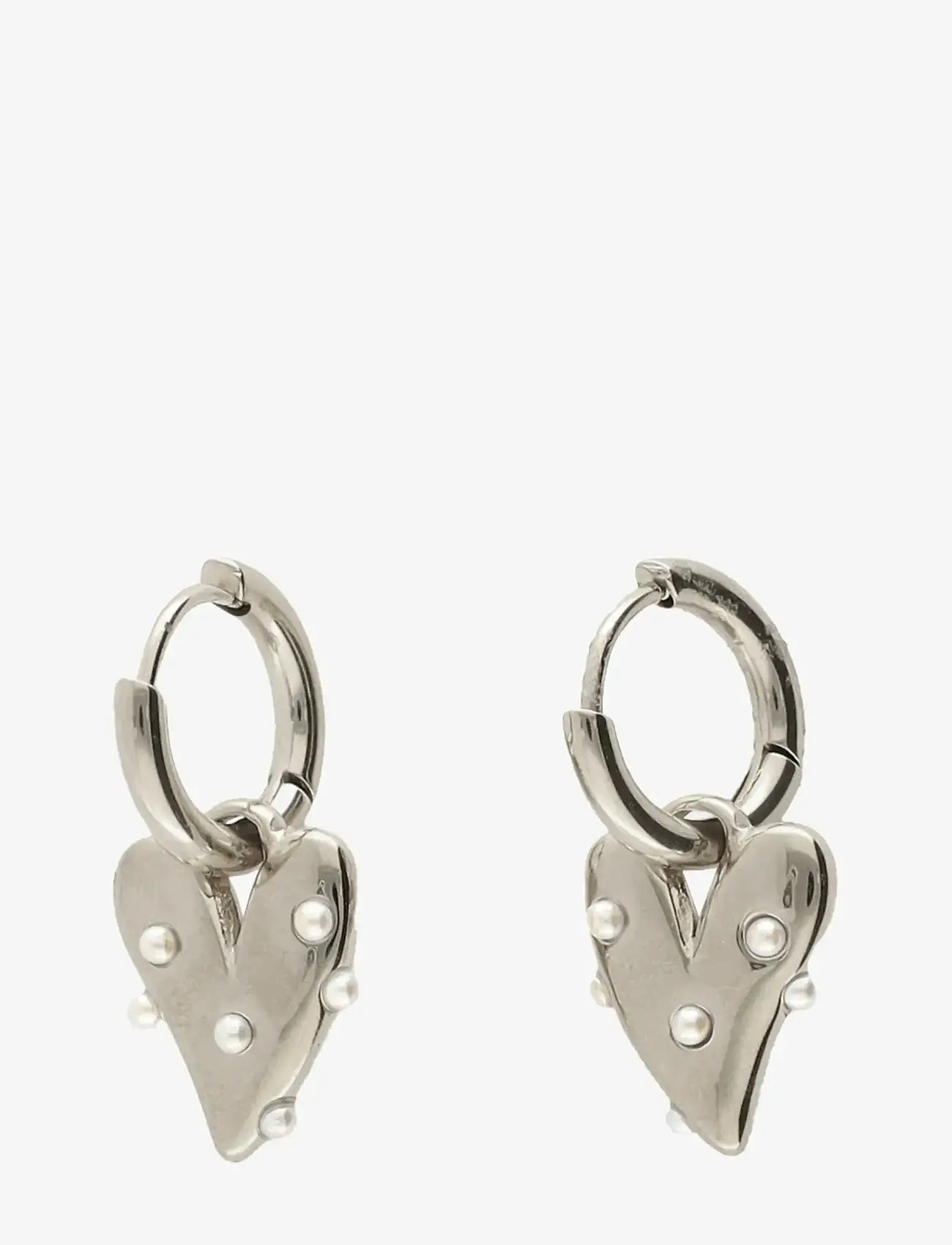 My Jewellery - Earrings heart with pearls - pärlörhängen - silver - 1