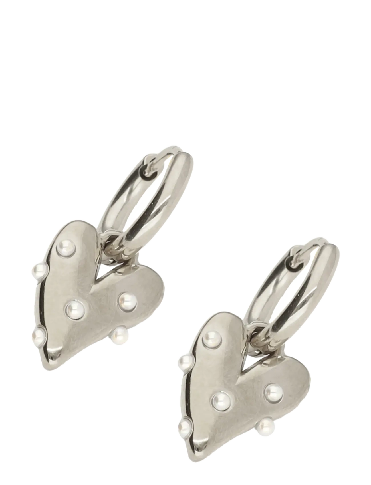 My Jewellery - Earrings heart with pearls - perlenohrringe - silver - 2