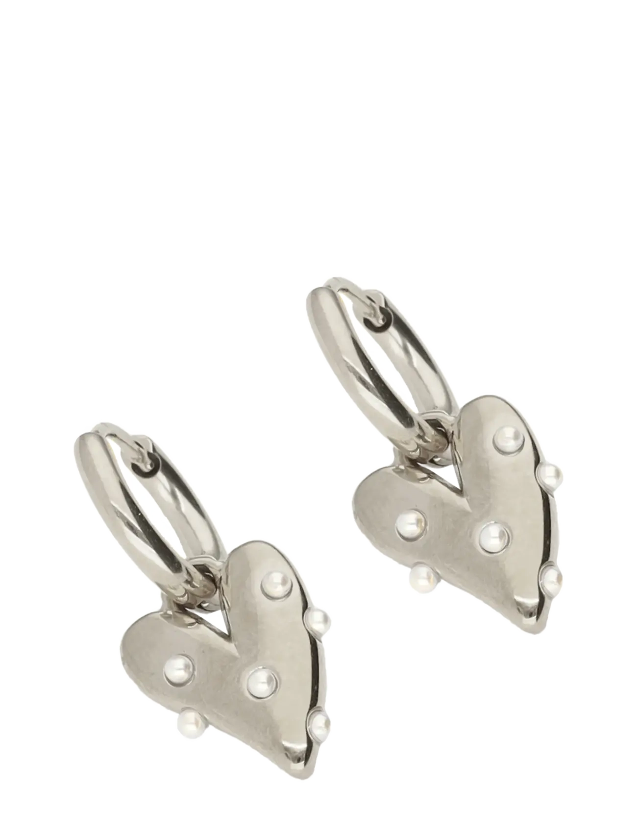 My Jewellery - Earrings heart with pearls - perlenohrringe - silver - 3
