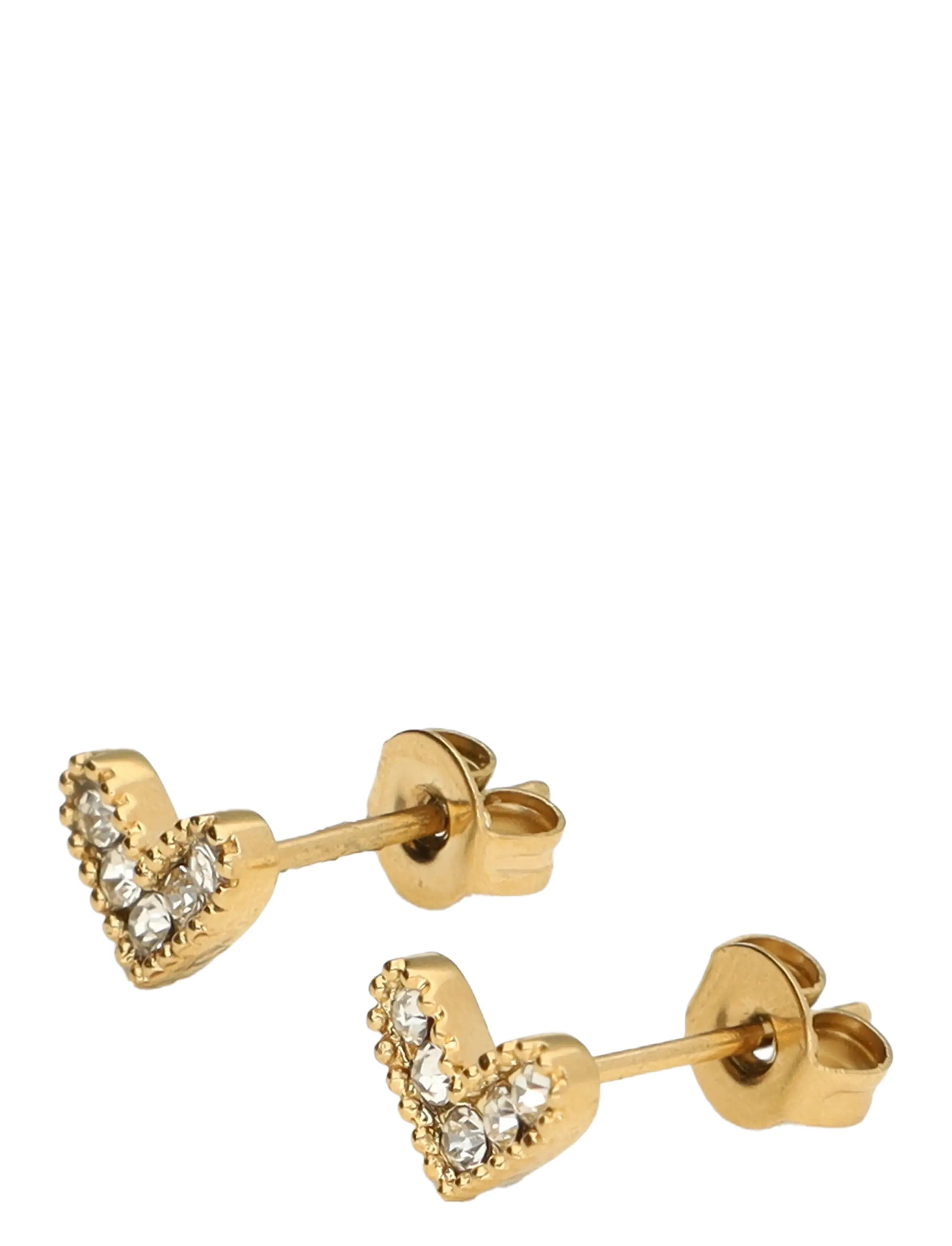 My Jewellery Earstuds Heart, One Size, Earrings, Gold - Studs, Frauen