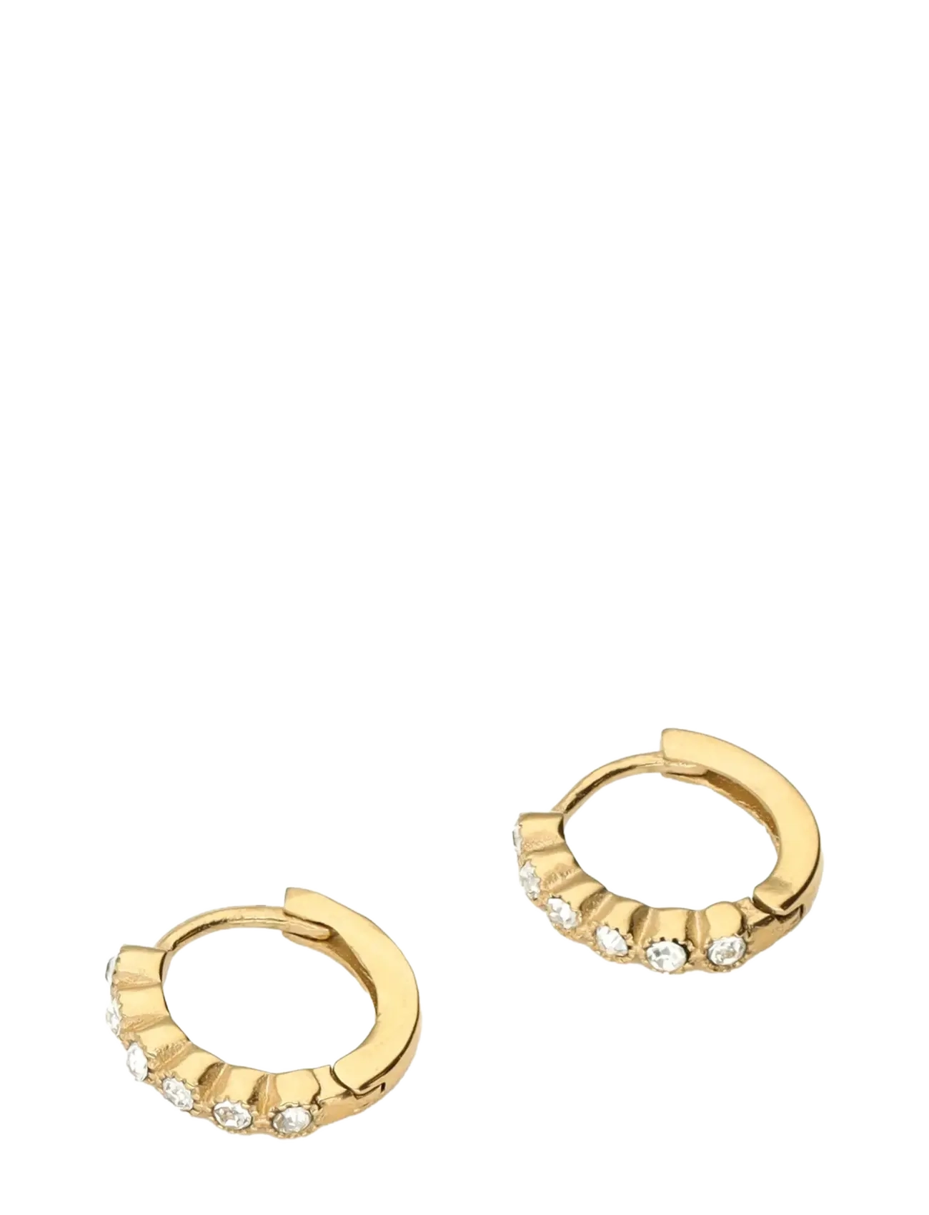 My Jewellery - Earring mini hoop rhinestone transparent - gold - 1