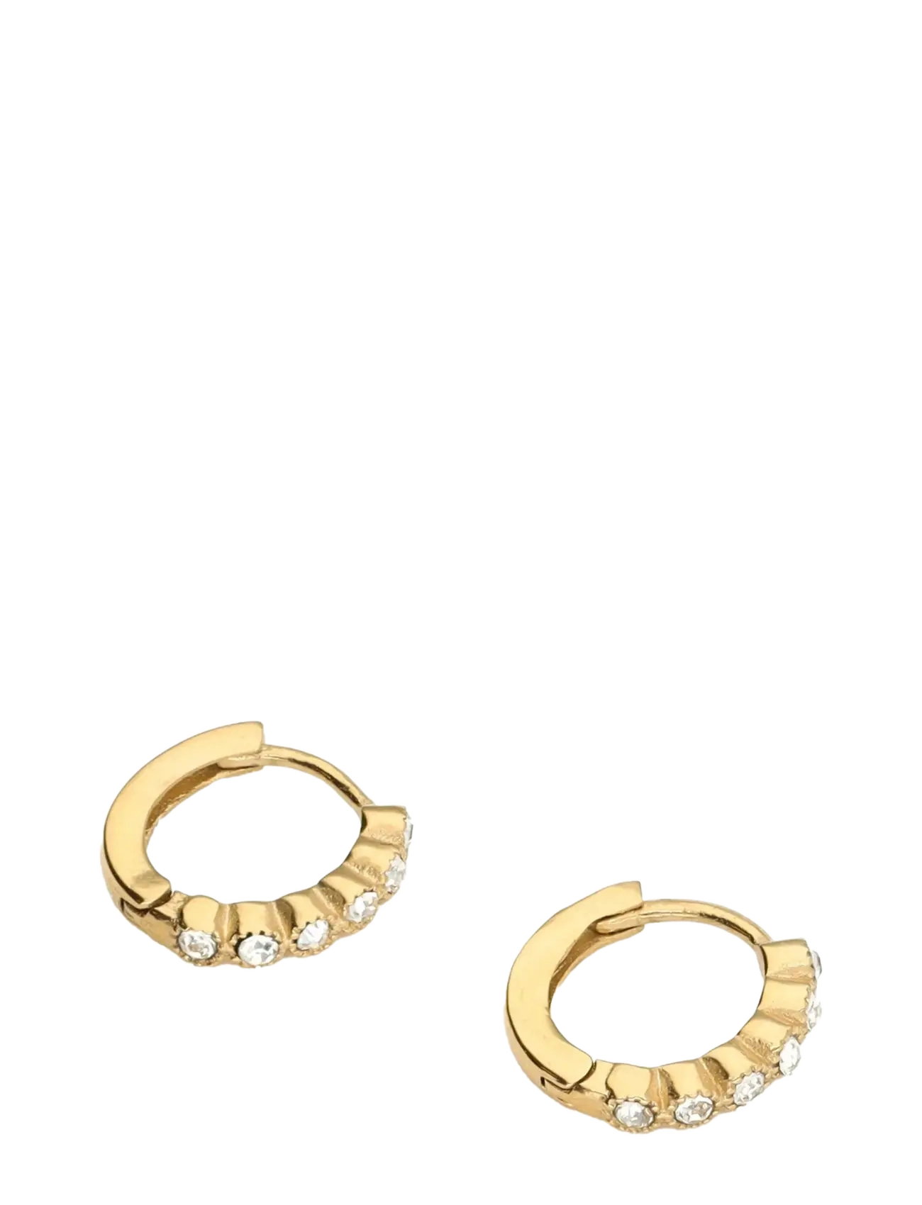 My Jewellery - Earring mini hoop rhinestone transparent - gold - 2