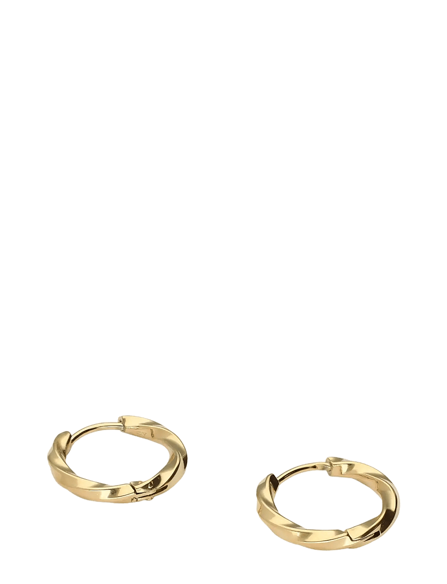 My Jewellery - Earring basic twisted hoop 17x2.5 - kreolen - gold - 0