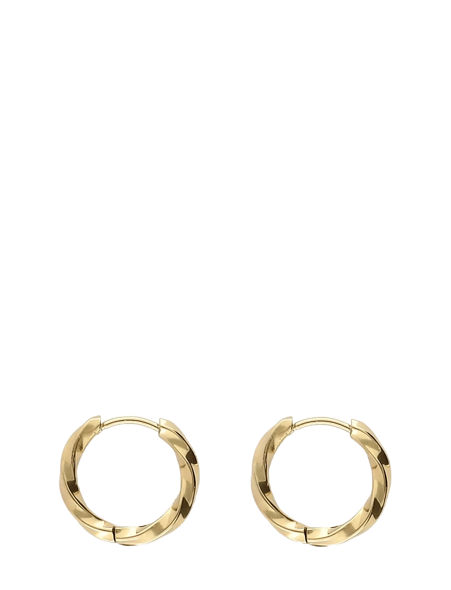 My Jewellery - Earring basic twisted hoop 17x2.5 - kreolen - gold - 1