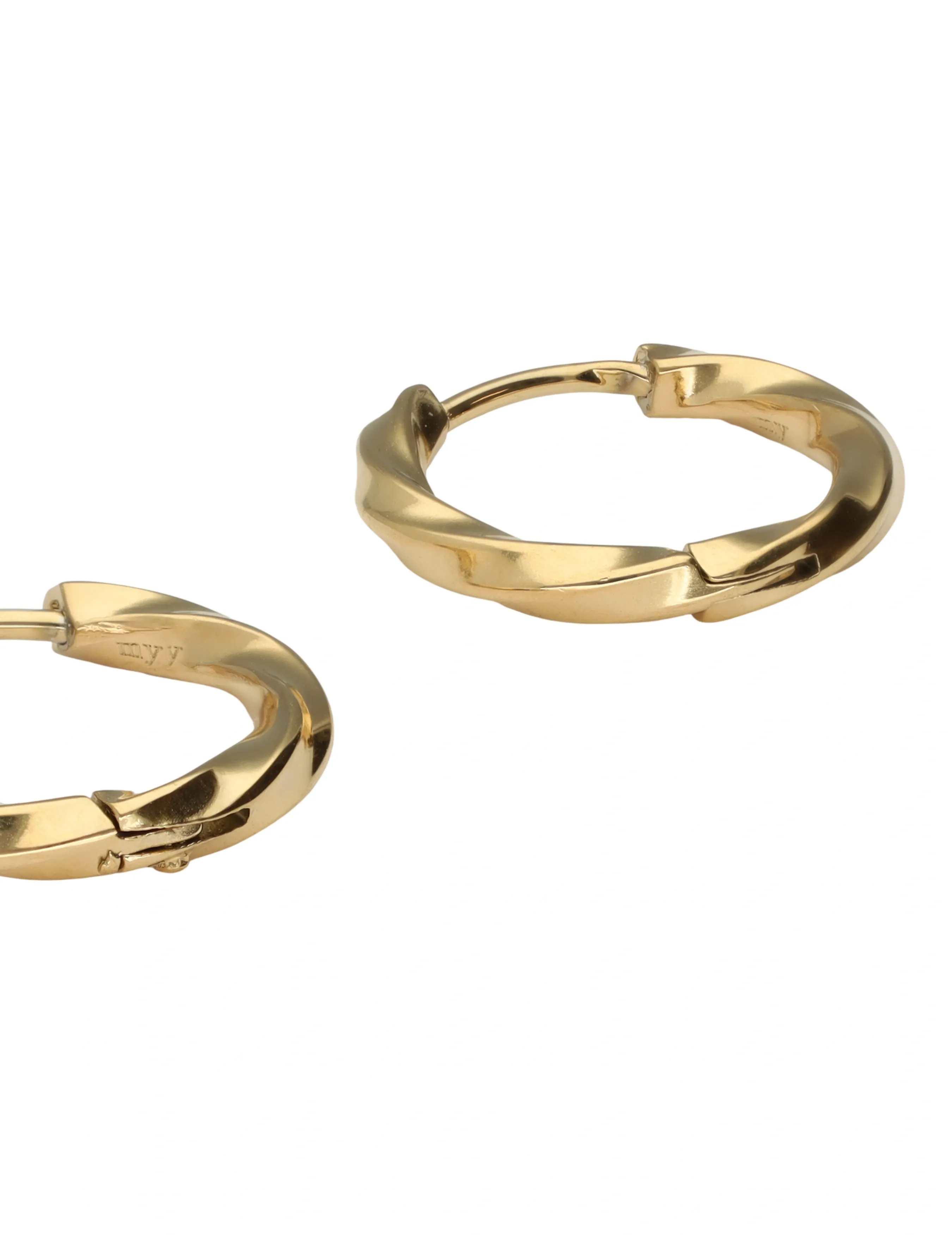 My Jewellery - Earring basic twisted hoop 17x2.5 - gold - 2