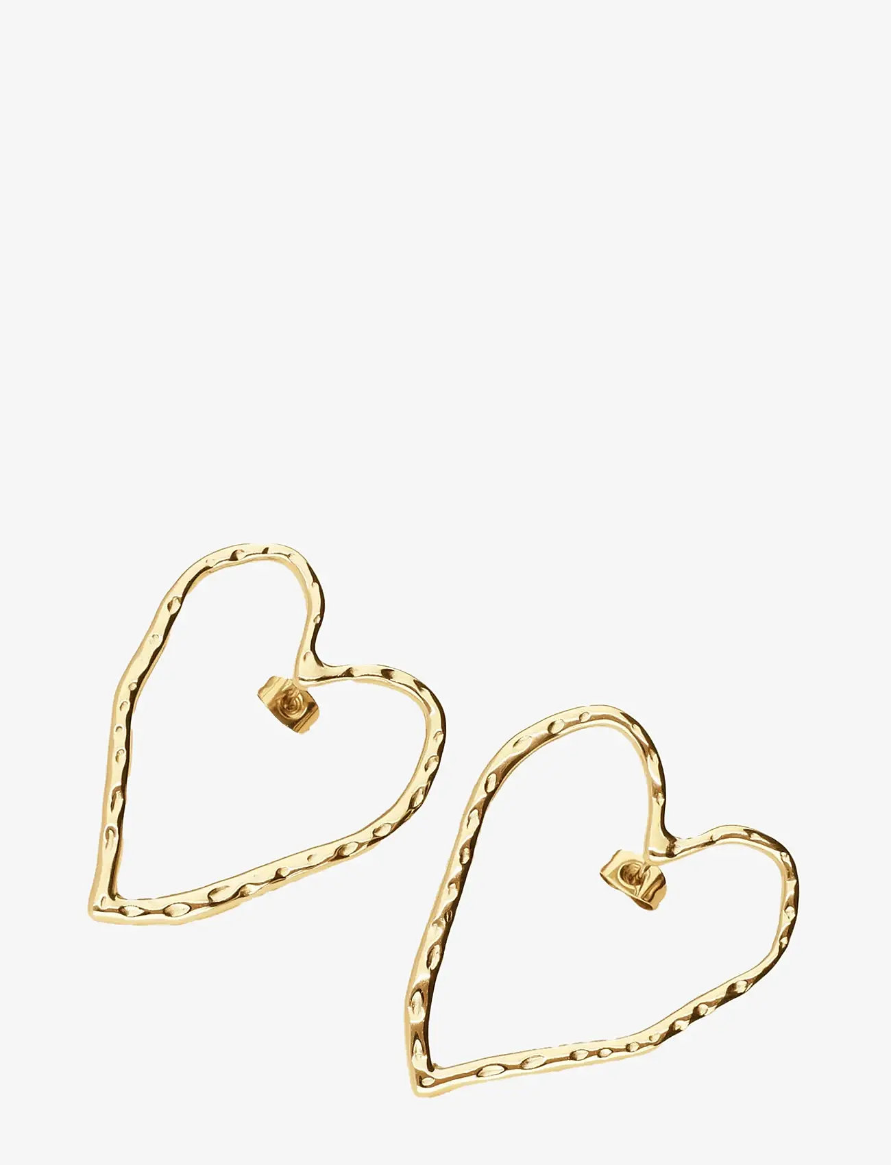 My Jewellery - Studs big open heart - statement øreringe - gold - 2