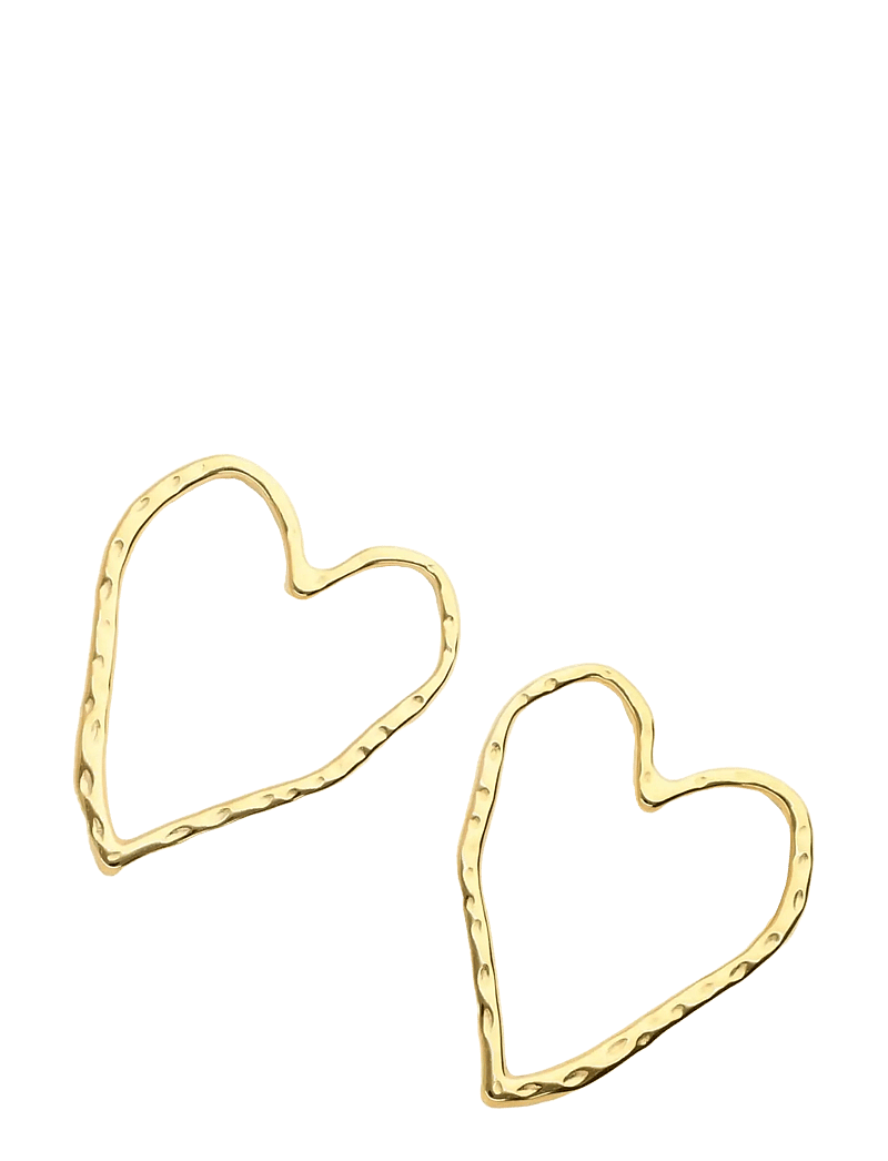 My Jewellery - Studs big open heart - statement øreringe - gold - 3
