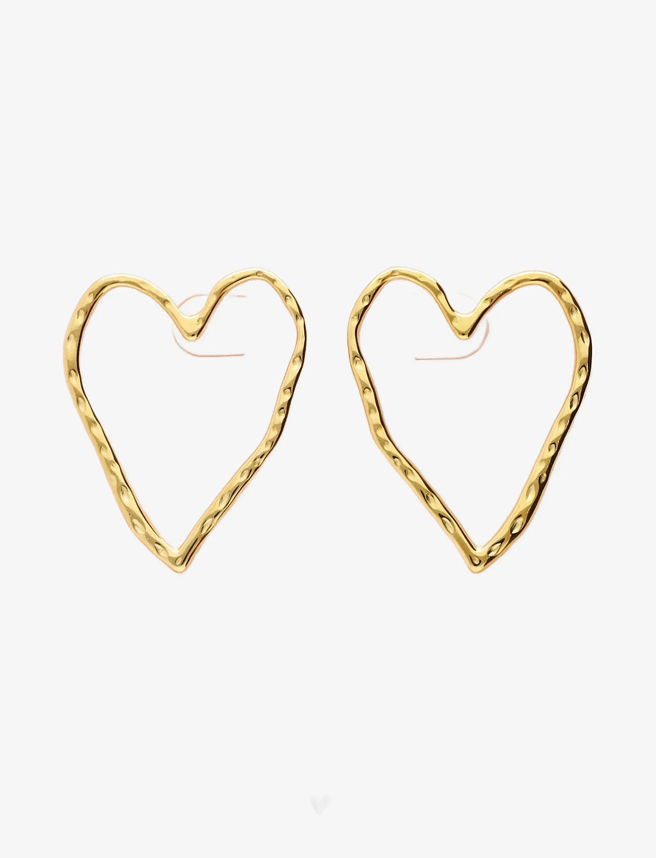My Jewellery - Studs big open heart - statement øreringe - gold - 4