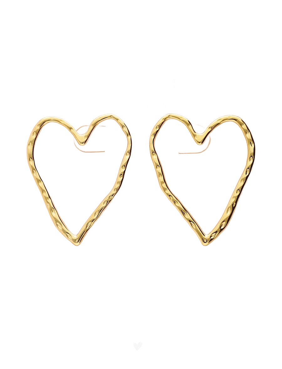My Jewellery - Studs big open heart - gold - 4