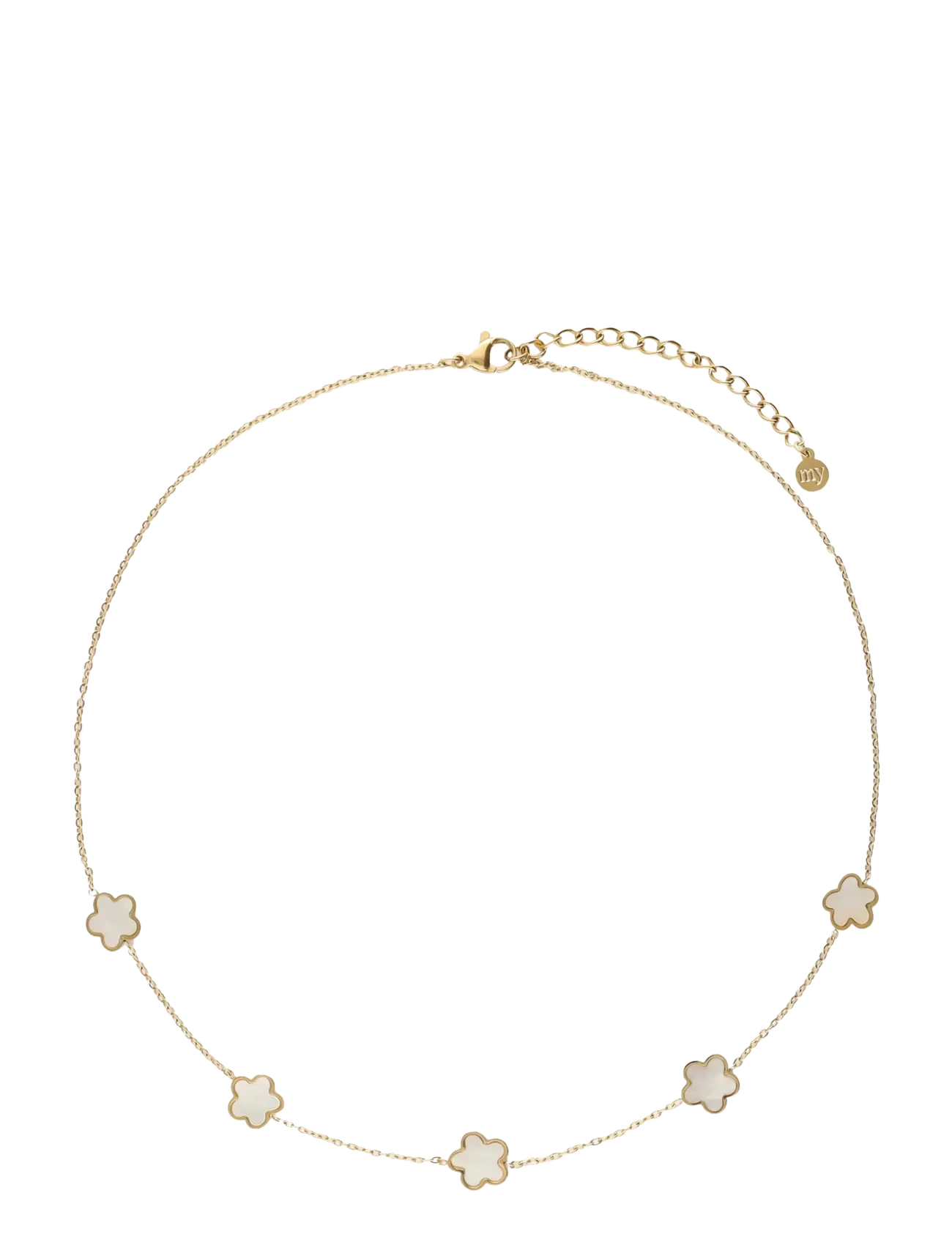 My Jewellery Necklaces 5 flowers pearl - Festtøj - GOLD / gold