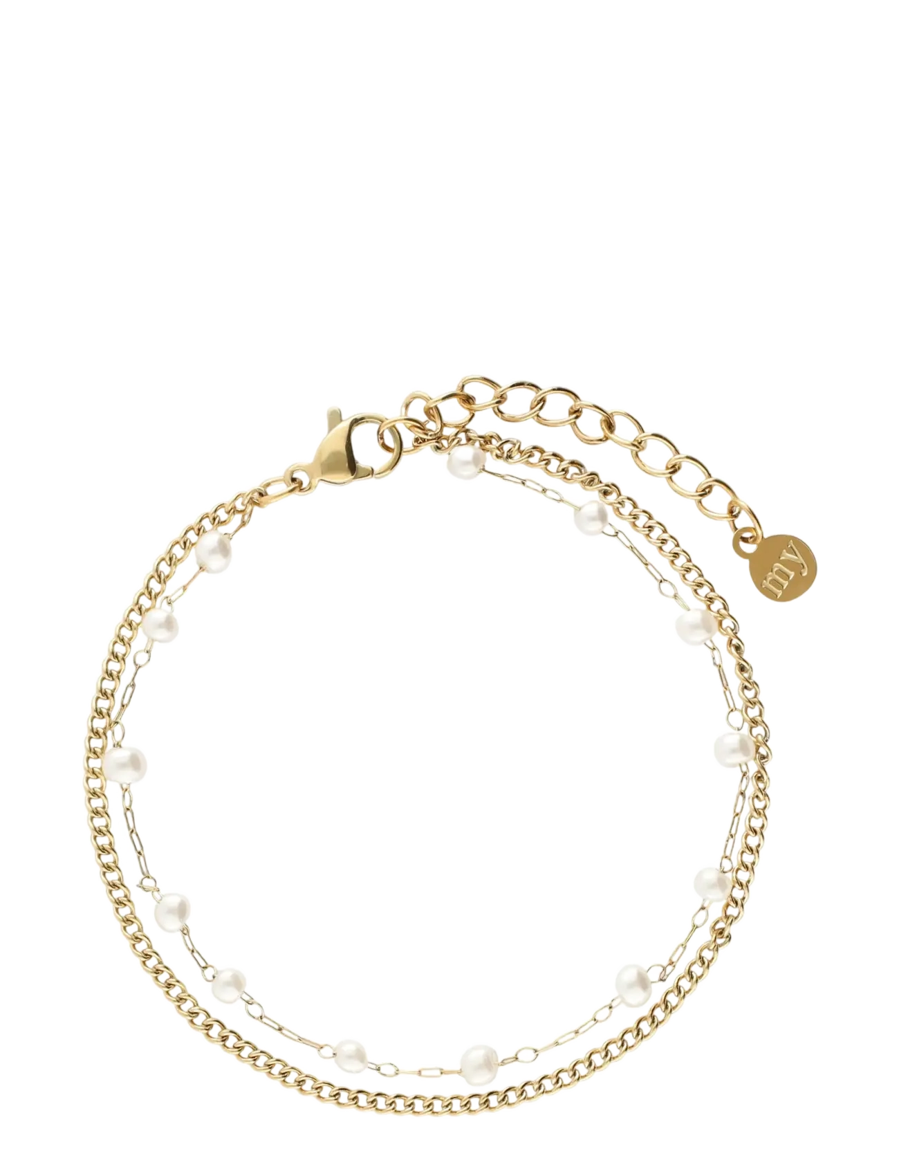 My Jewellery Bracelet Chain & Pearls, One Size, Bracelets, Gold - Frauen