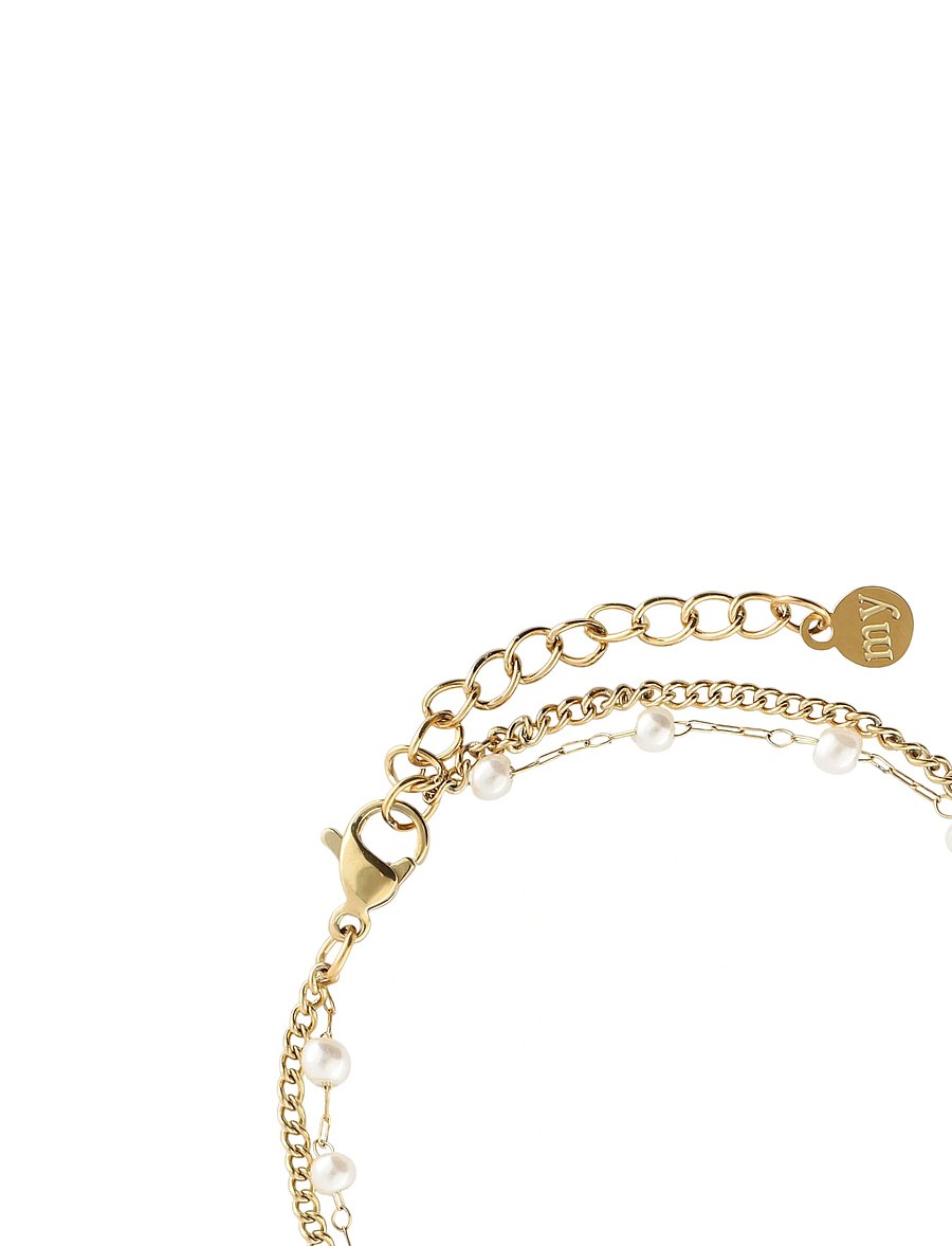My Jewellery - Bracelet chain & pearls - käeketid - gold - 2