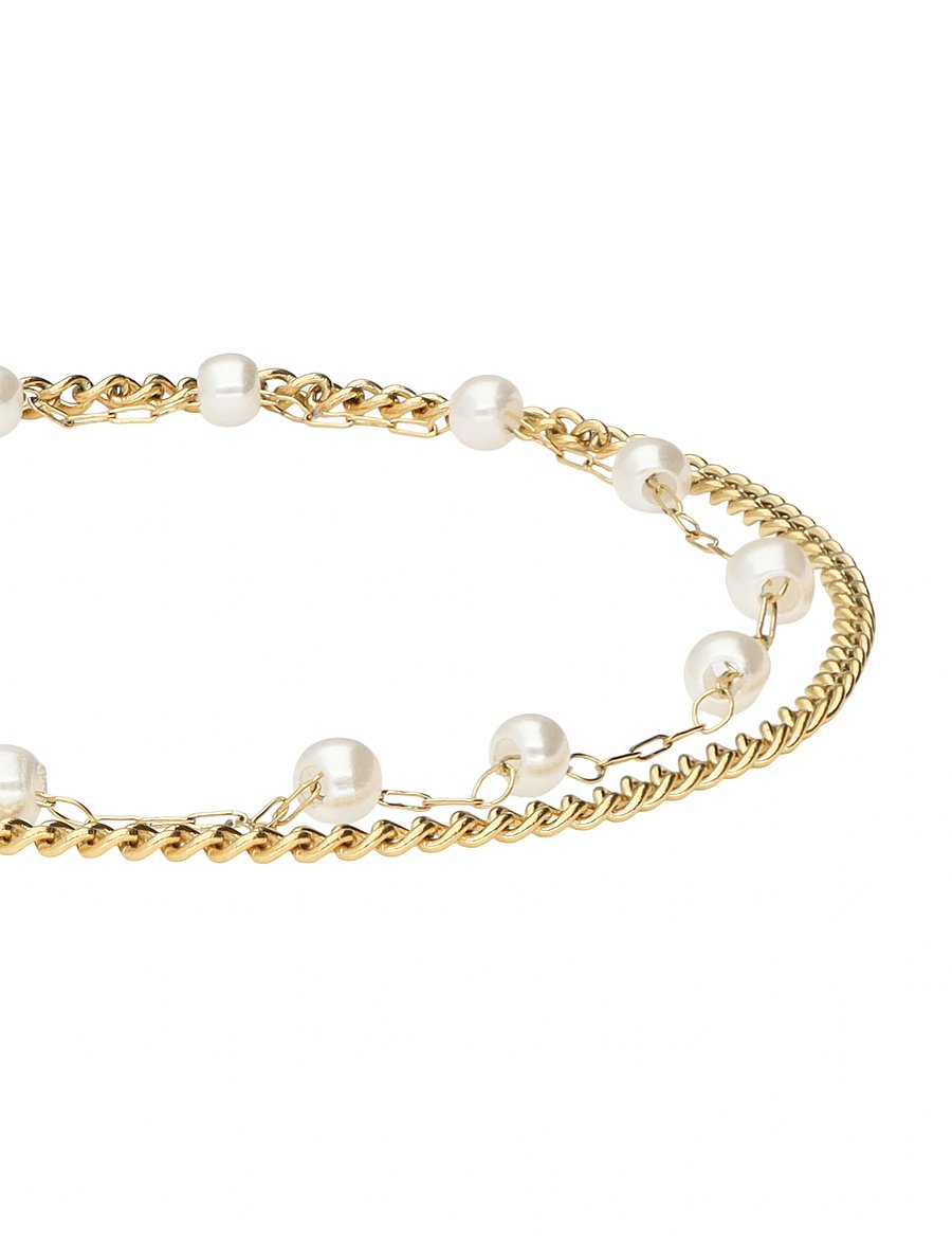 My Jewellery - Bracelet chain & pearls - käeketid - gold - 3