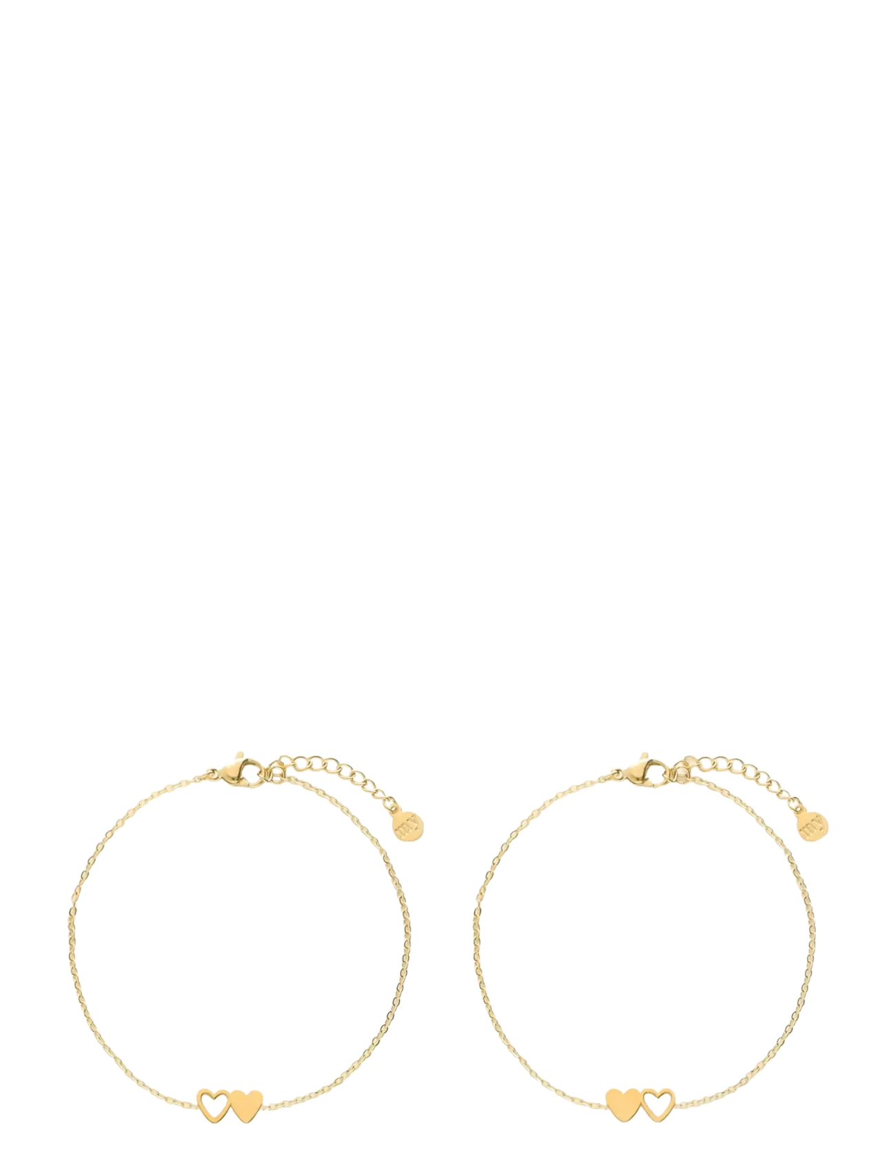 My Jewellery Bracelet Besties 2 Hearts, One Size, Bracelets, Gold - Chain Frauen