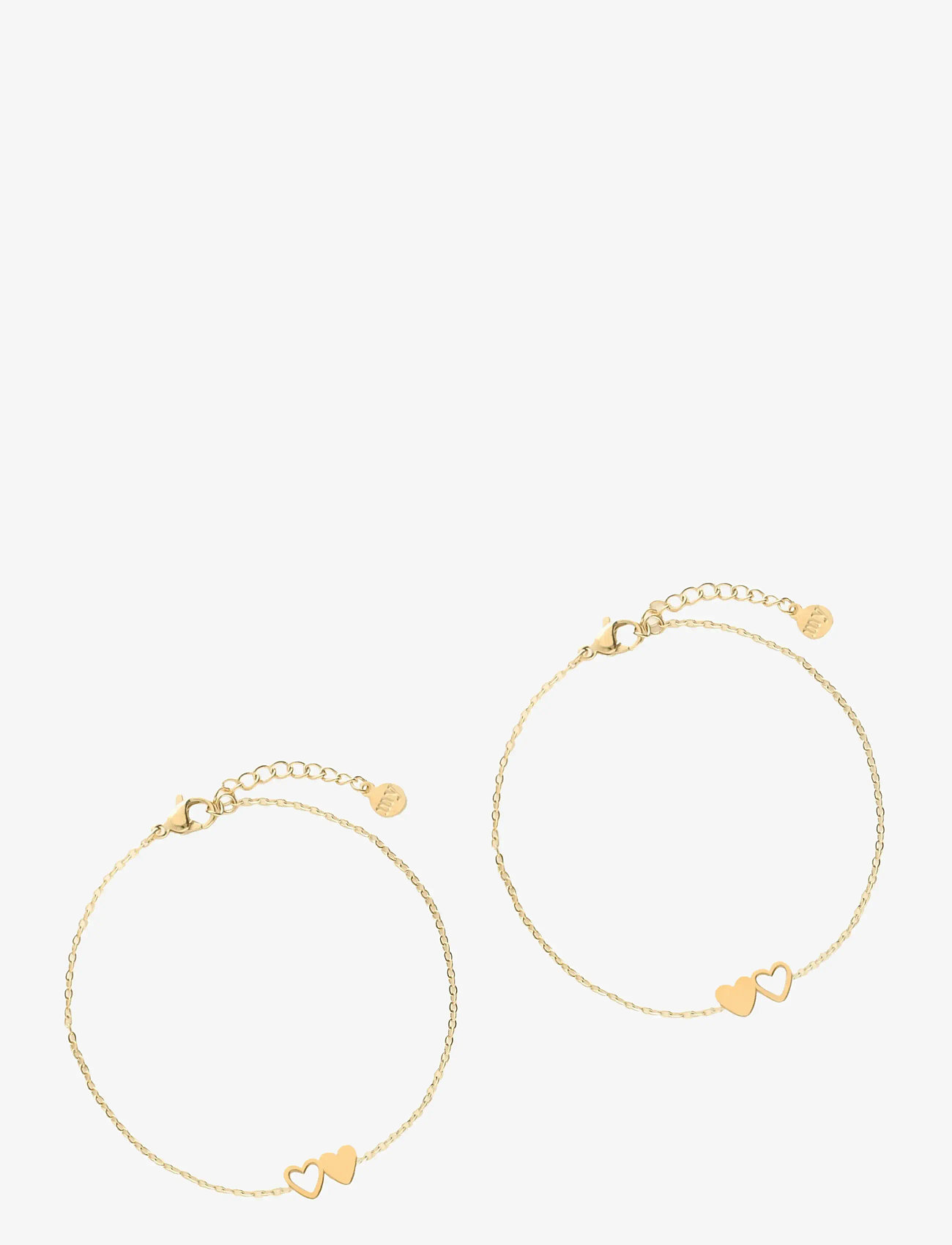 My Jewellery - Bracelet besties 2 hearts - kedjearmband - gold - 1