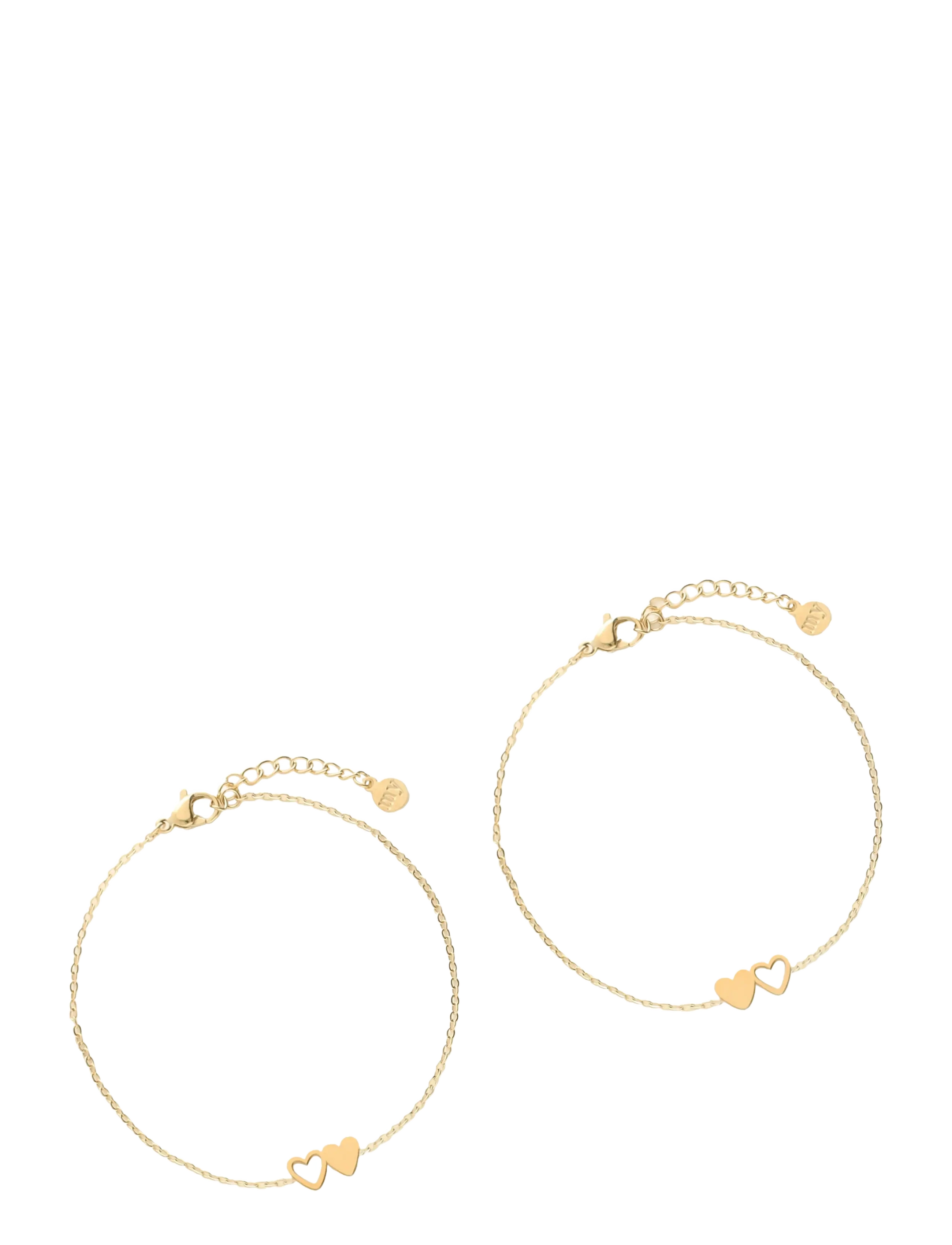 My Jewellery - Bracelet besties 2 hearts - keðjuarmbönd - gold - 1