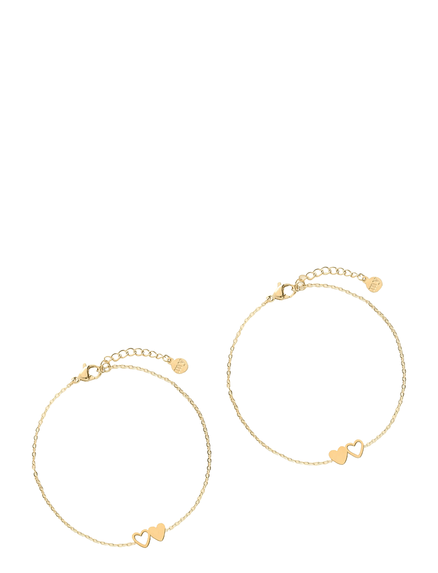 My Jewellery - Bracelet besties 2 hearts - keðjuarmbönd - gold - 1