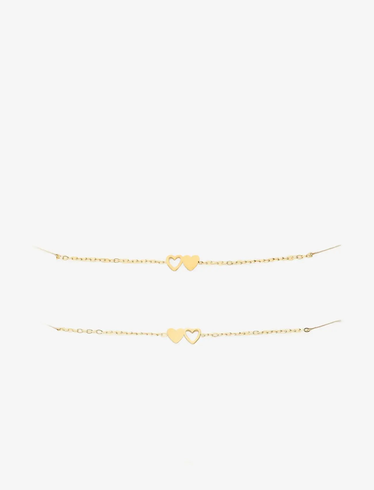 My Jewellery - Bracelet besties 2 hearts - kedjearmband - gold - 2