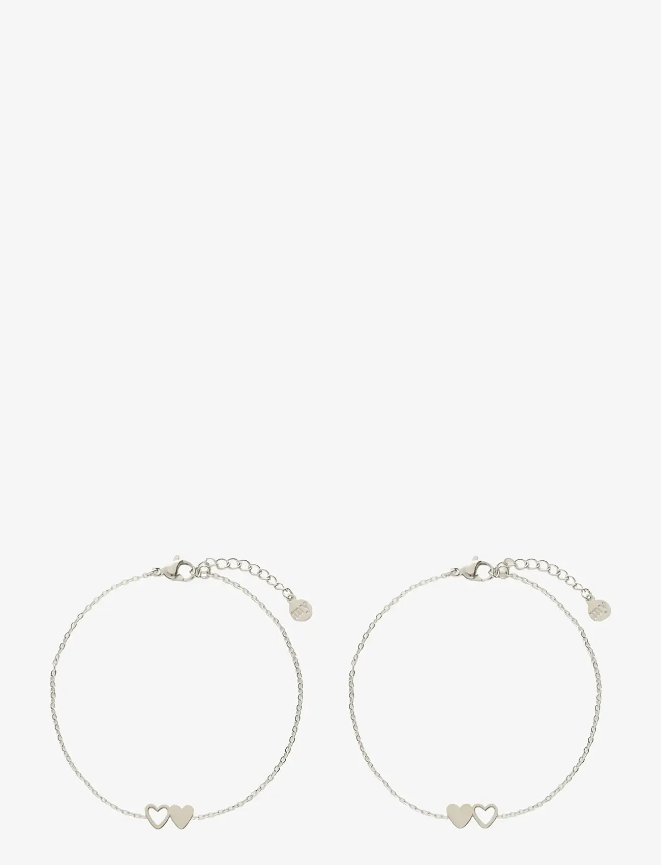My Jewellery - Bracelet besties 2 hearts - kedjearmband - silver - 2