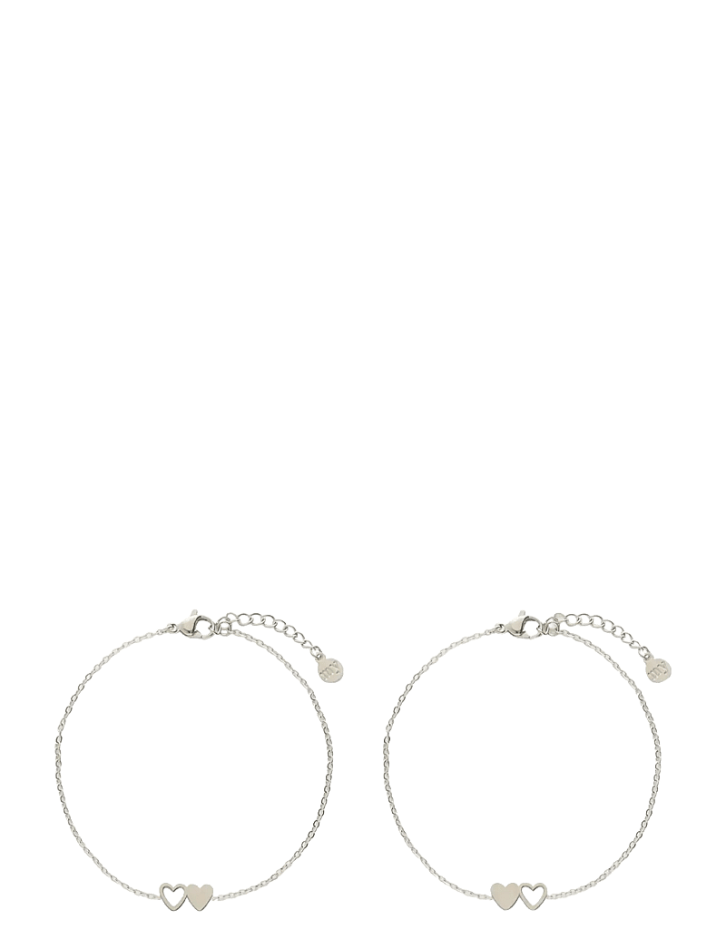 My Jewellery - Bracelet besties 2 hearts - kedjearmband - silver - 2