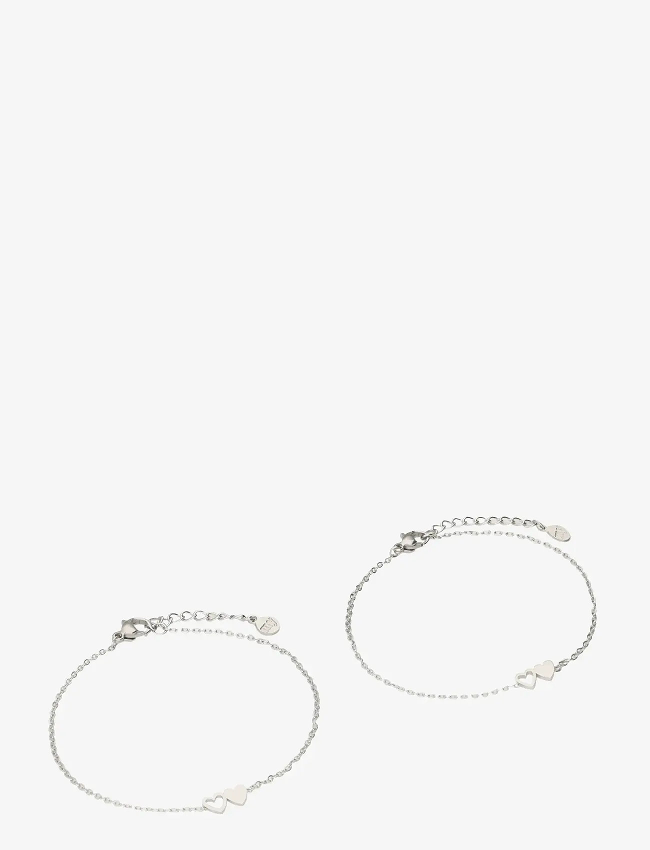 My Jewellery - Bracelet besties 2 hearts - kedjearmband - silver - 3