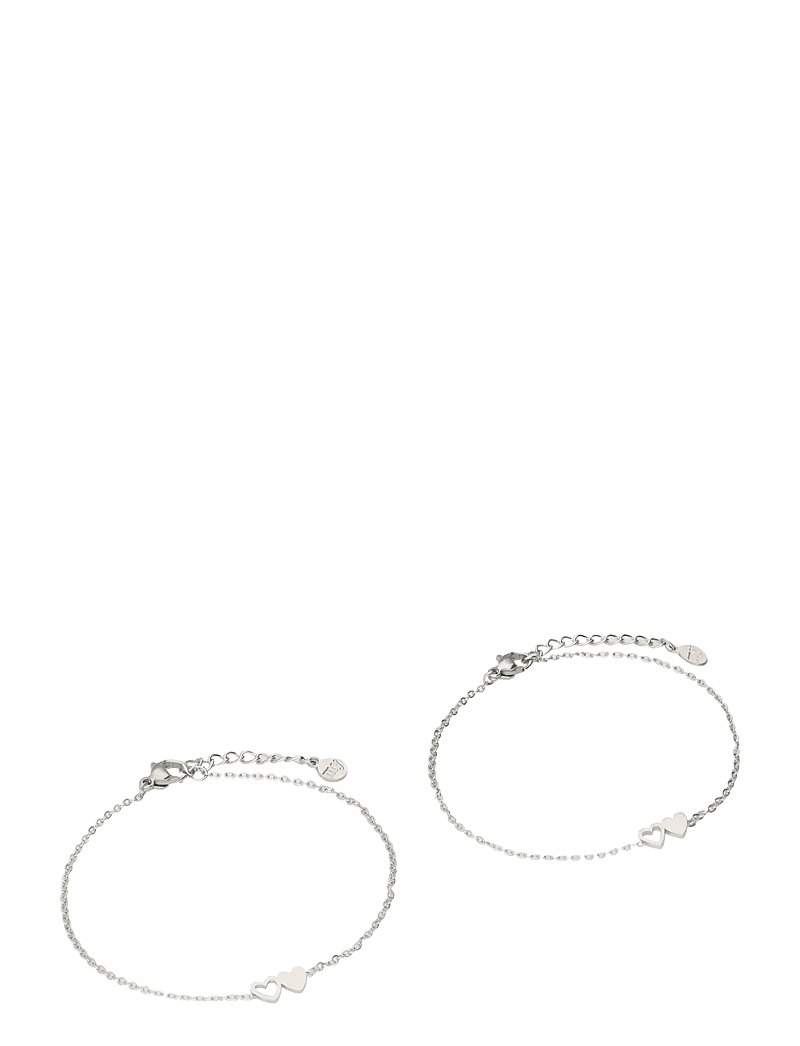 My Jewellery - Bracelet besties 2 hearts - kedjearmband - silver - 3