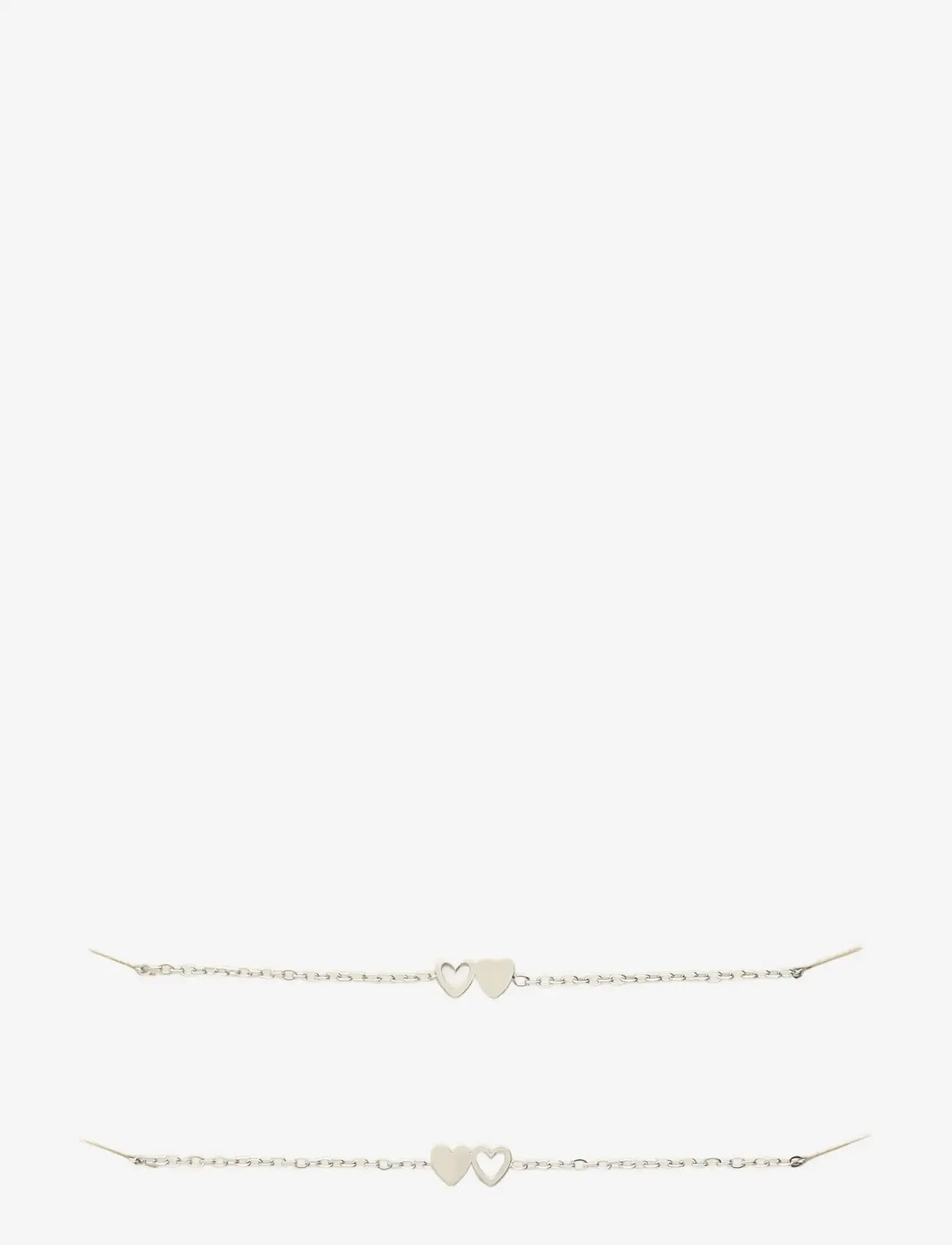 My Jewellery - Bracelet besties 2 hearts - kedjearmband - silver - 4