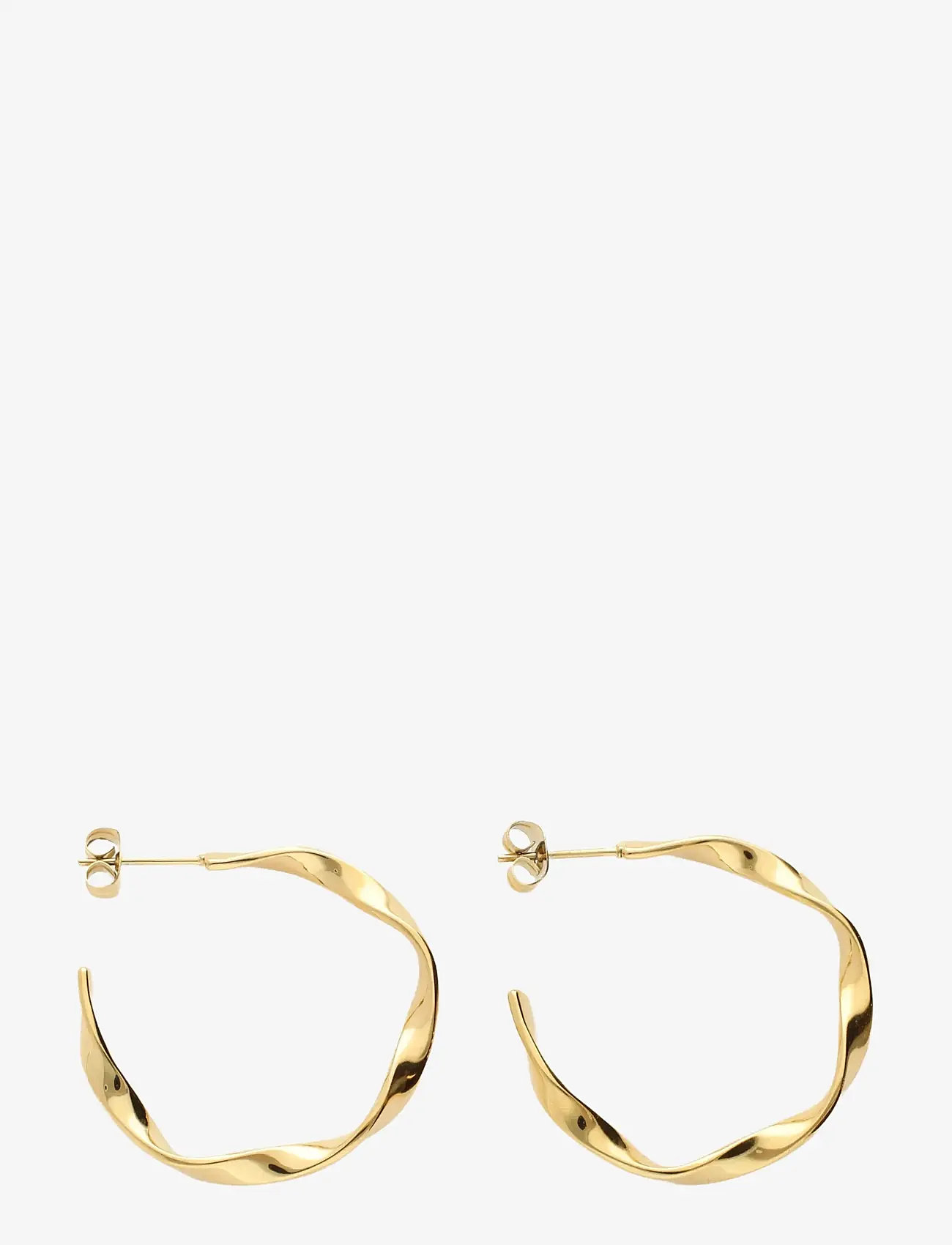 My Jewellery - Earring twisted hoop - creoler & hoops - gold - 0