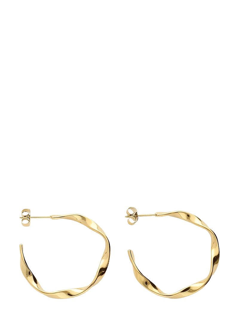 My Jewellery - Earring twisted hoop - creoler & hoops - gold - 0