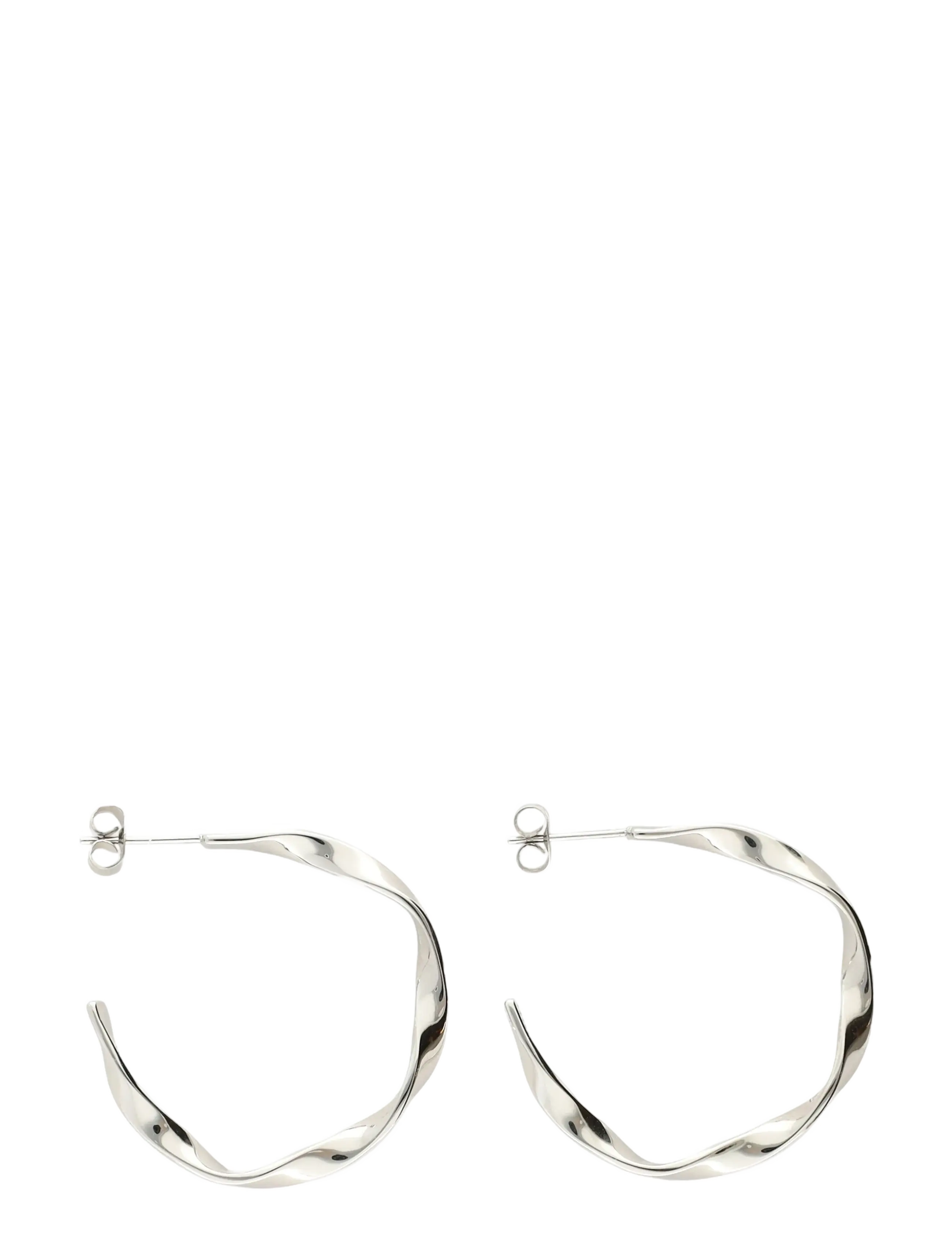 Earring twisted hoop - SILVER