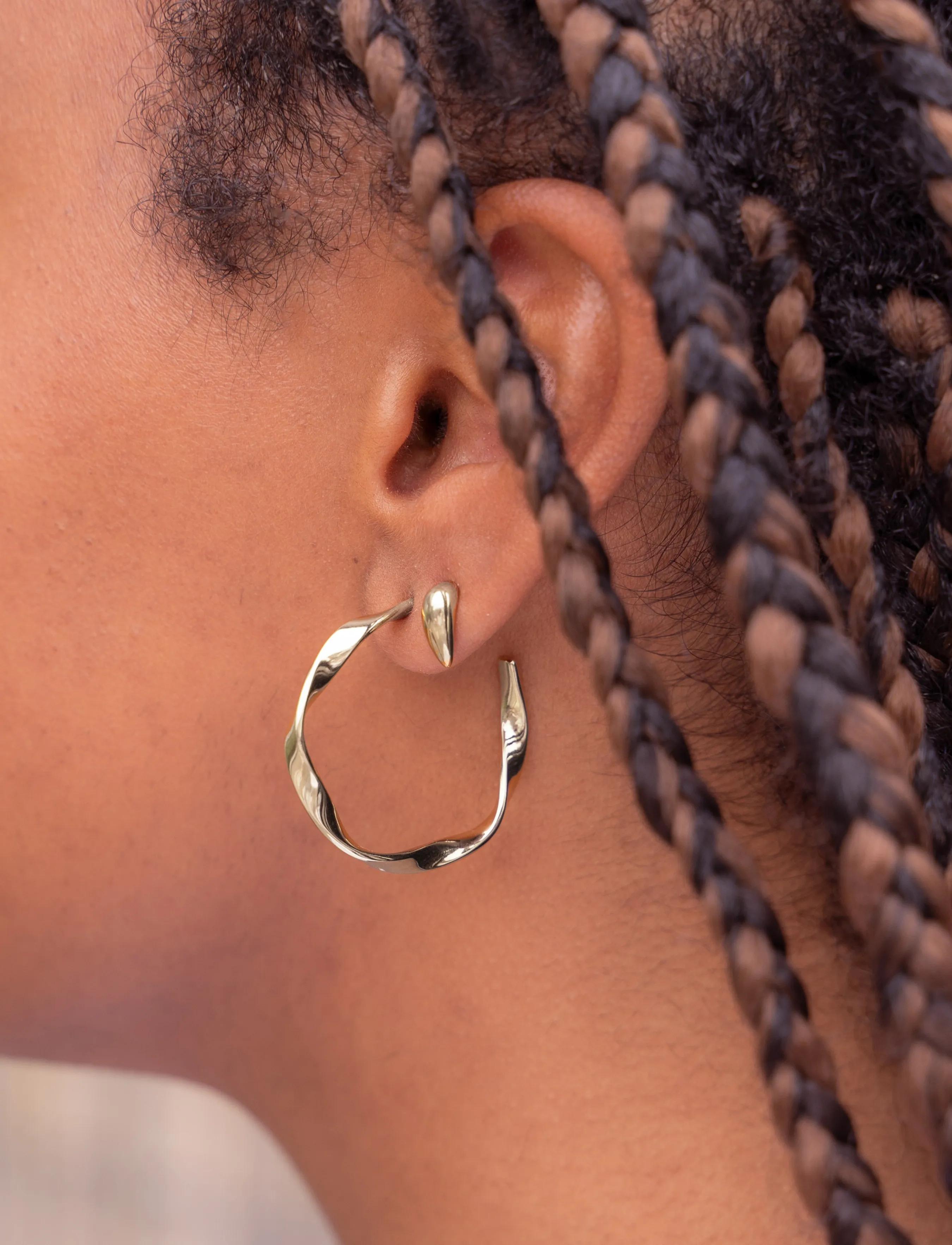 My Jewellery Earring Twisted Hoop, One Size, Earrings, Silber - Hoops, Frauen