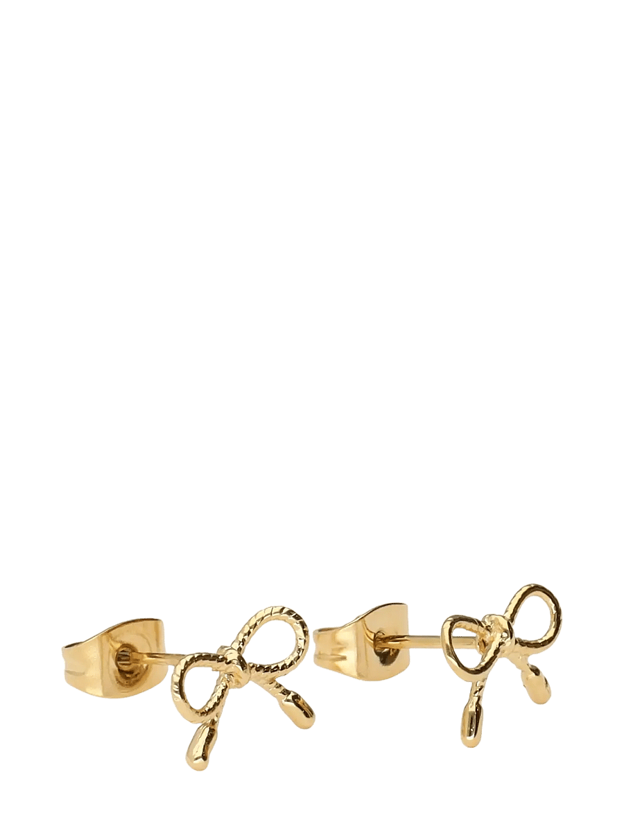 My Jewellery - Earstuds bow mini - auskarai smeigtukai - gold - 2