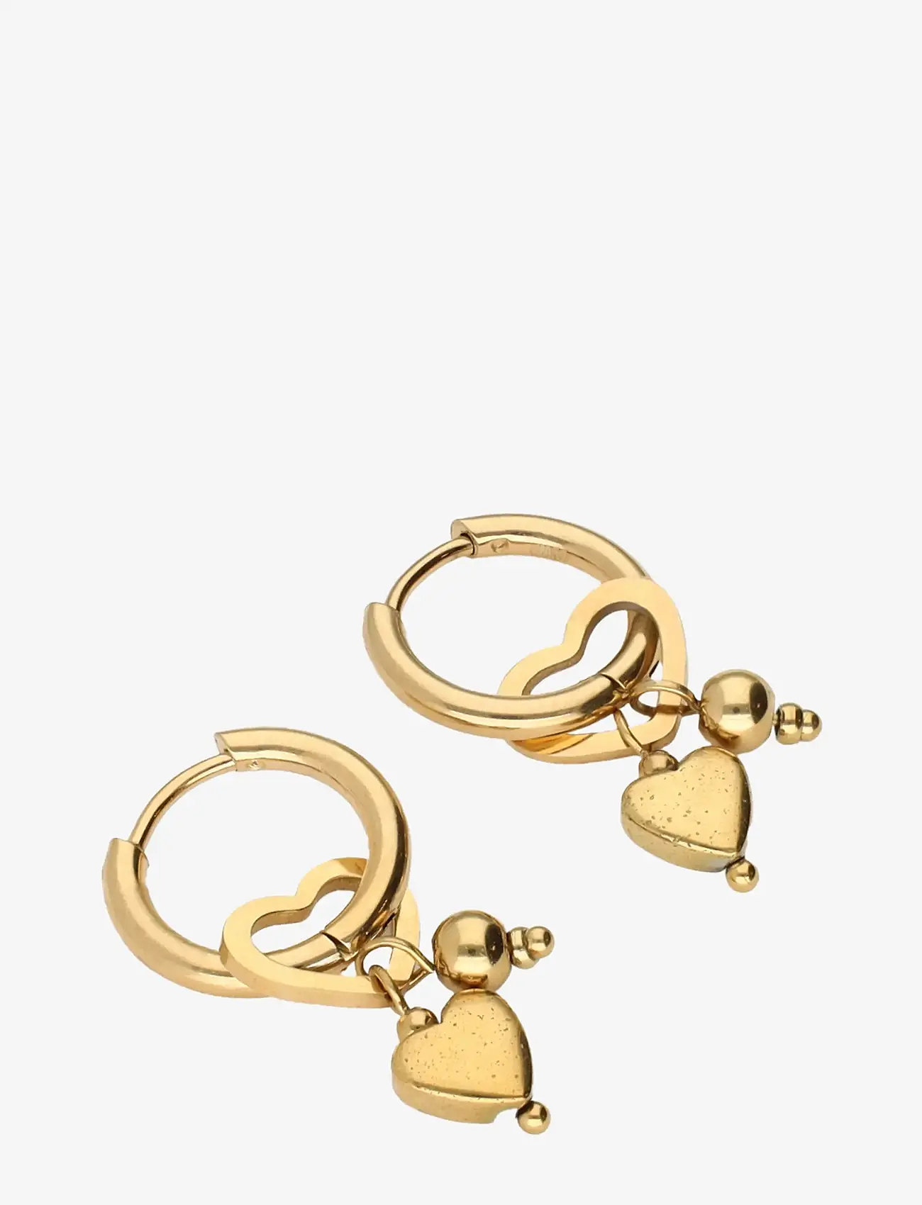 My Jewellery - Earring hoop heart - Øreringe med vedhæng - gold - 2