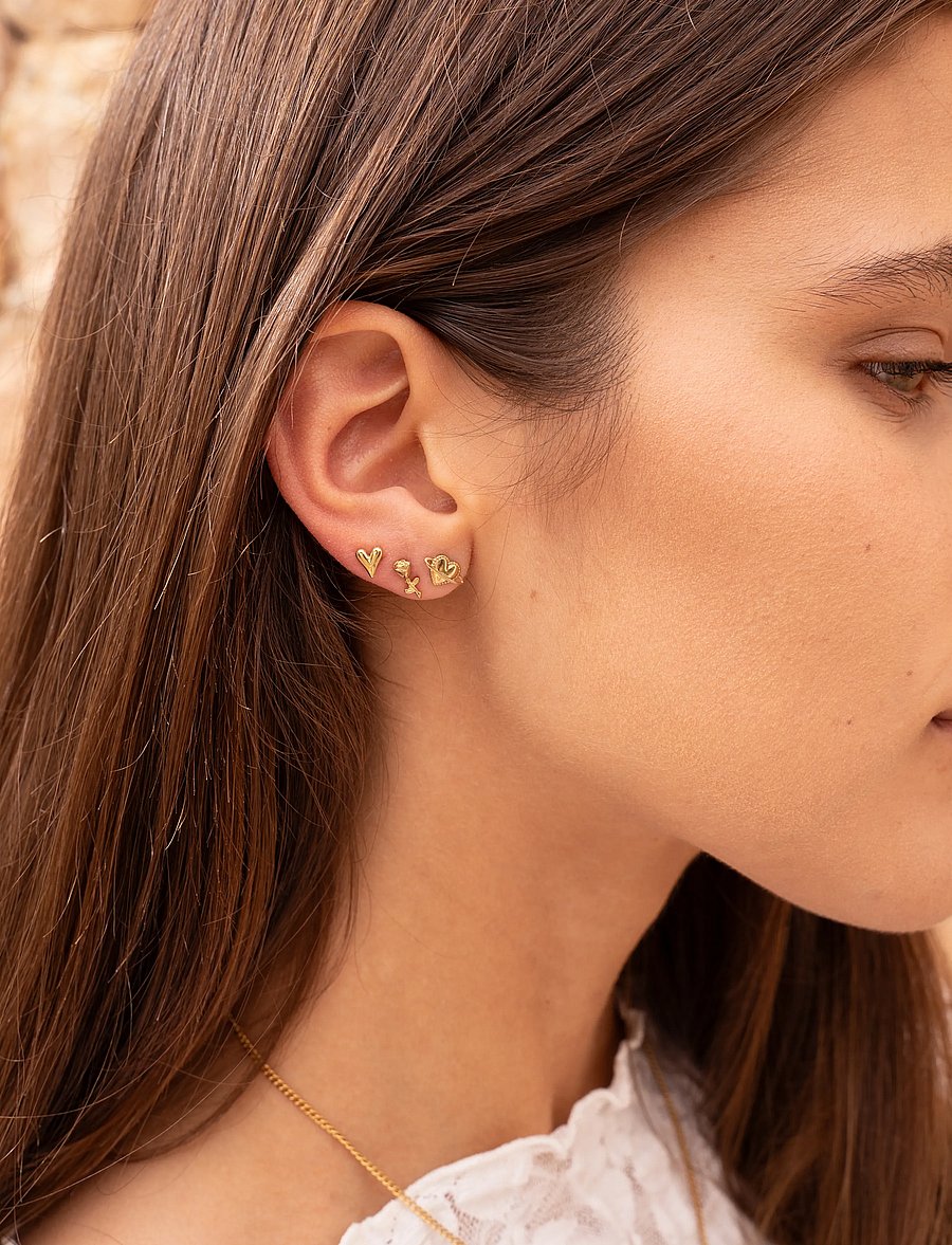 My Jewellery - Earstud mini heart - ohrstecker - gold - 0