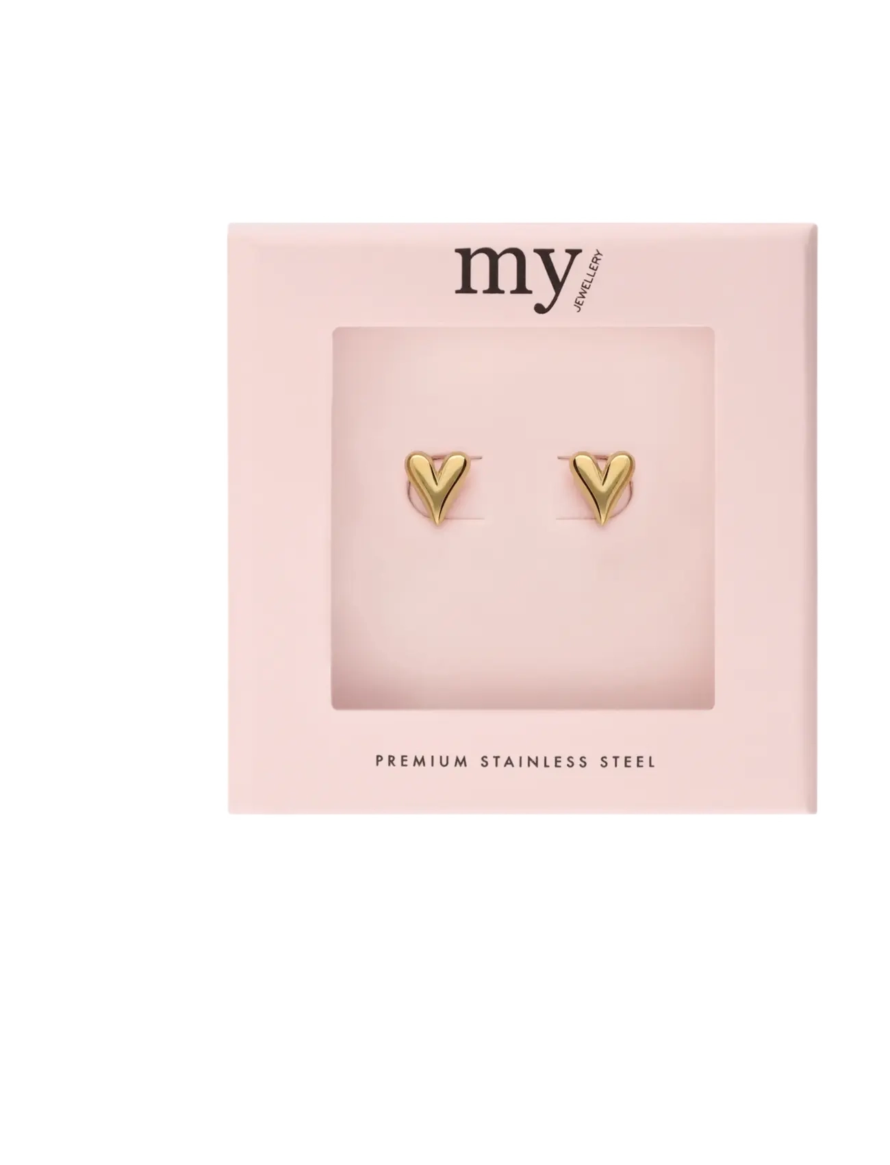 My Jewellery - Earstud mini heart - studs örhängen - gold - 2