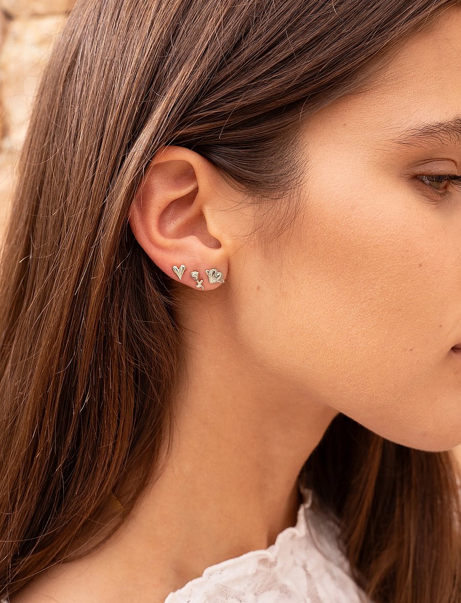 My Jewellery - Earstud mini heart - neet-kõrvarõngad - silver - 0
