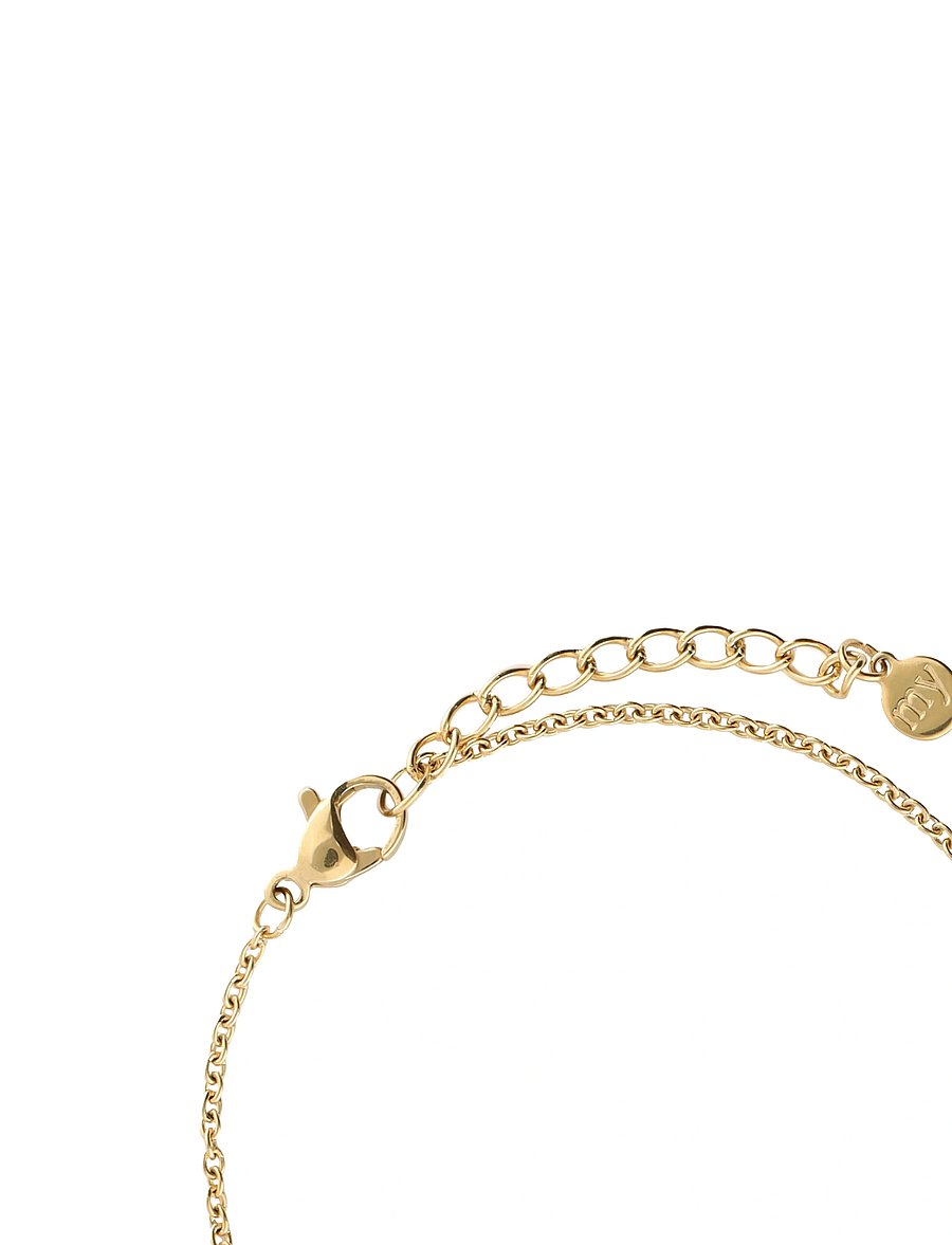 My Jewellery - Bracelet 3 horizontal hearts - kædearmbånd - gold - 3