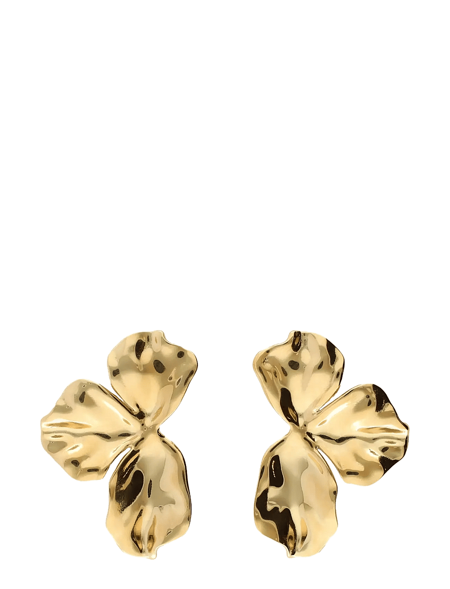 My Jewellery - Earstud half flower - statement øreringe - gold - 1
